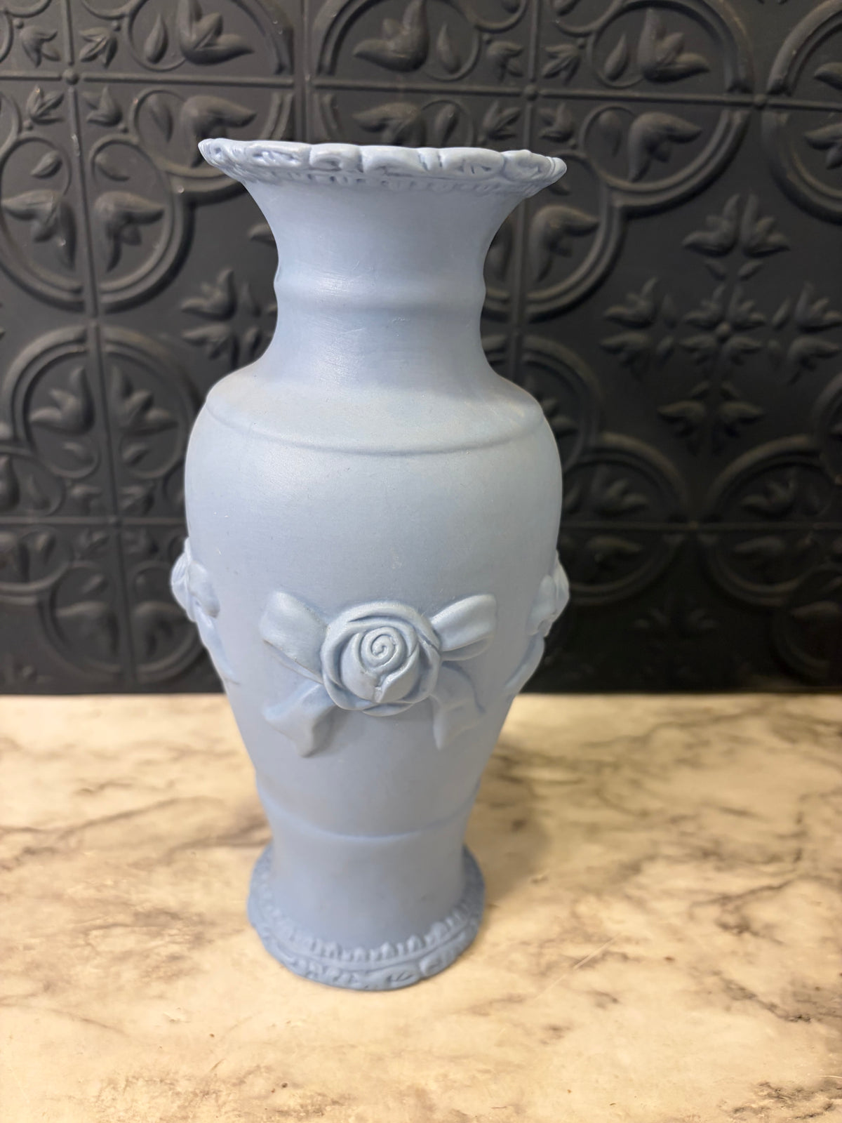 Blue Bisque Cameo Vase