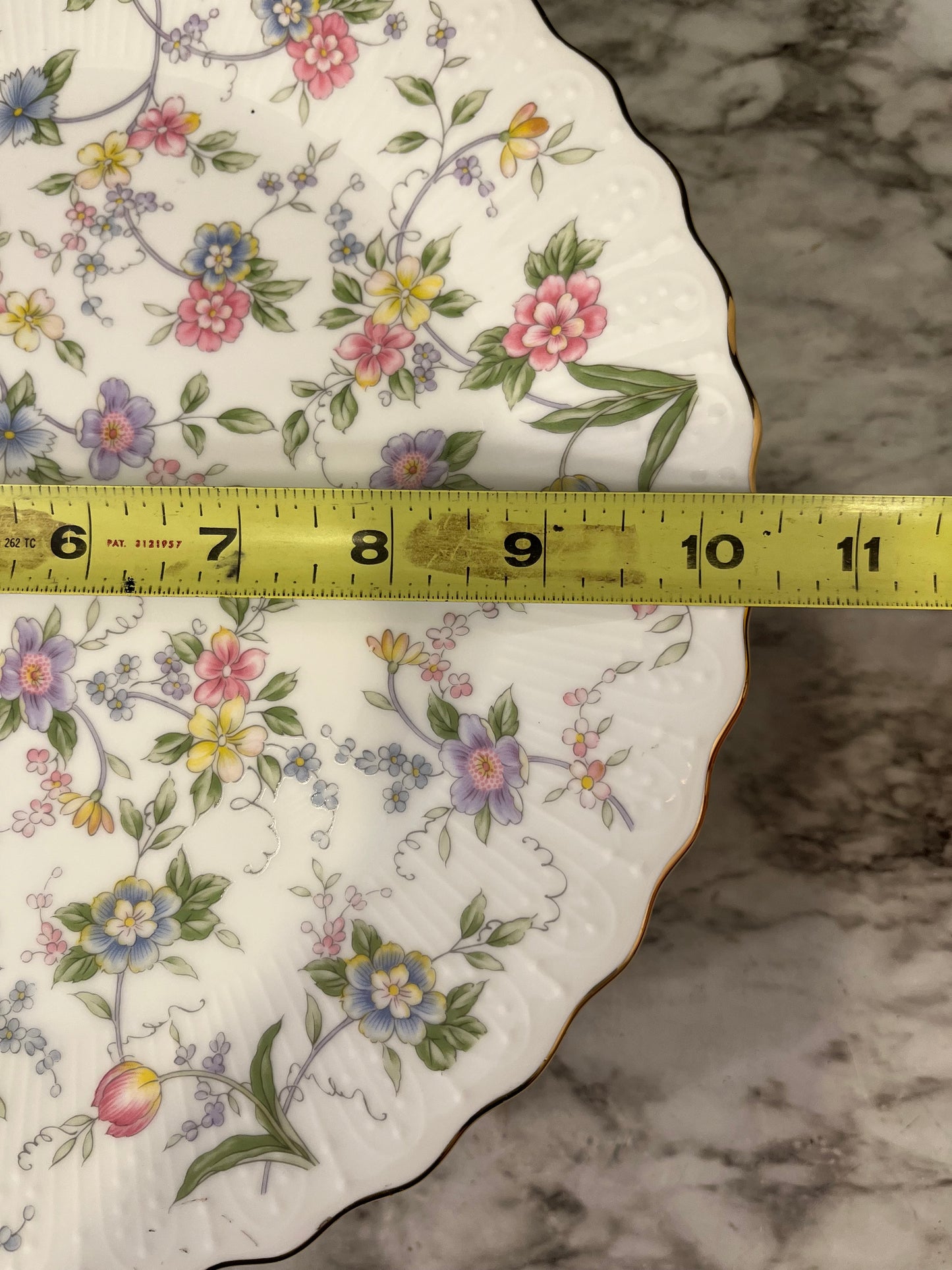 Floral Porcelain Cake Platter