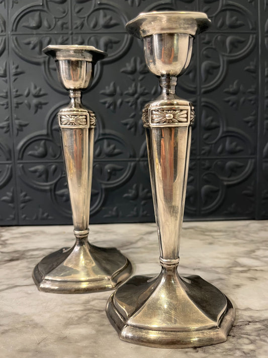 Quadruple Plated Candle Holder x  2