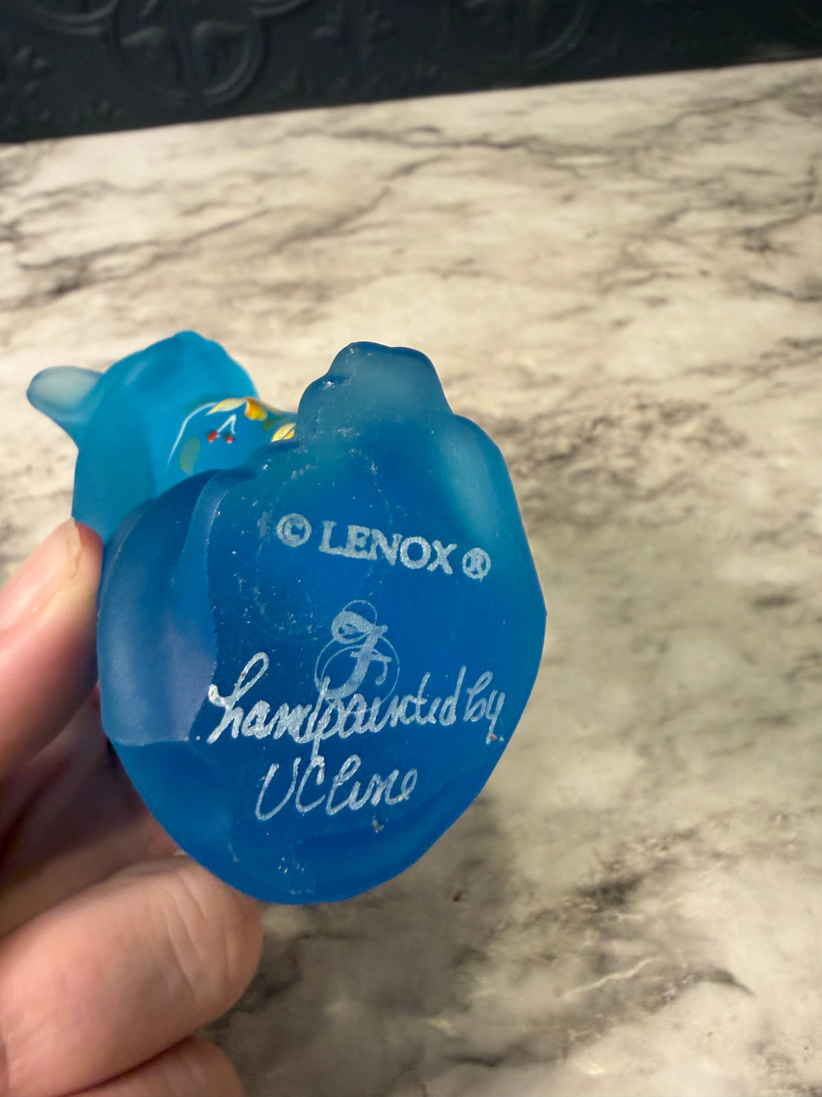 Lenox Fenton Satin Blue Cat
