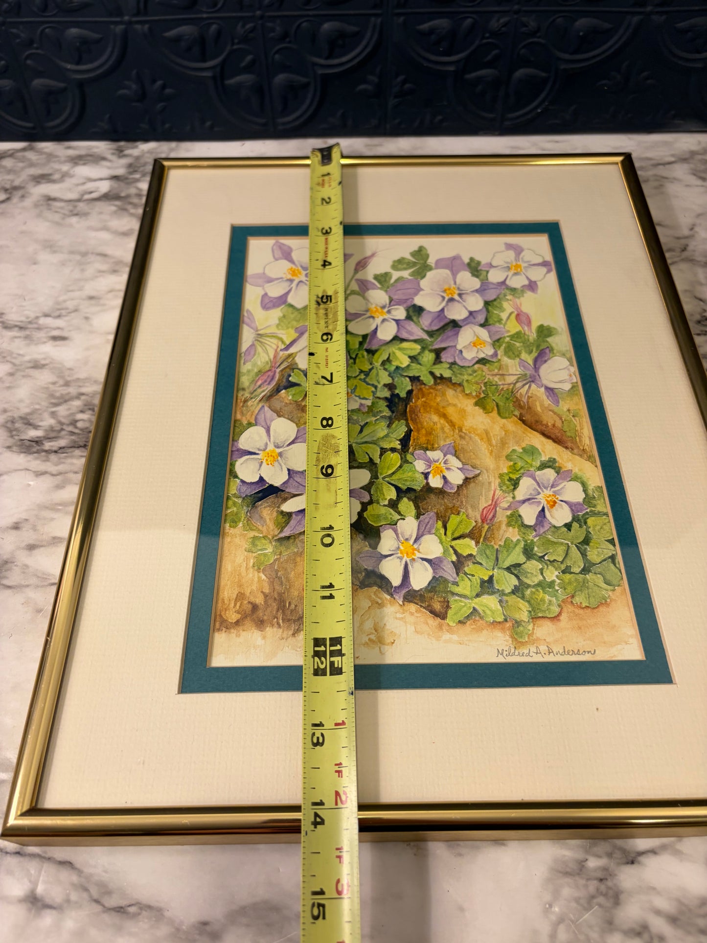 Columbine Watercolor by Mildred Anderson