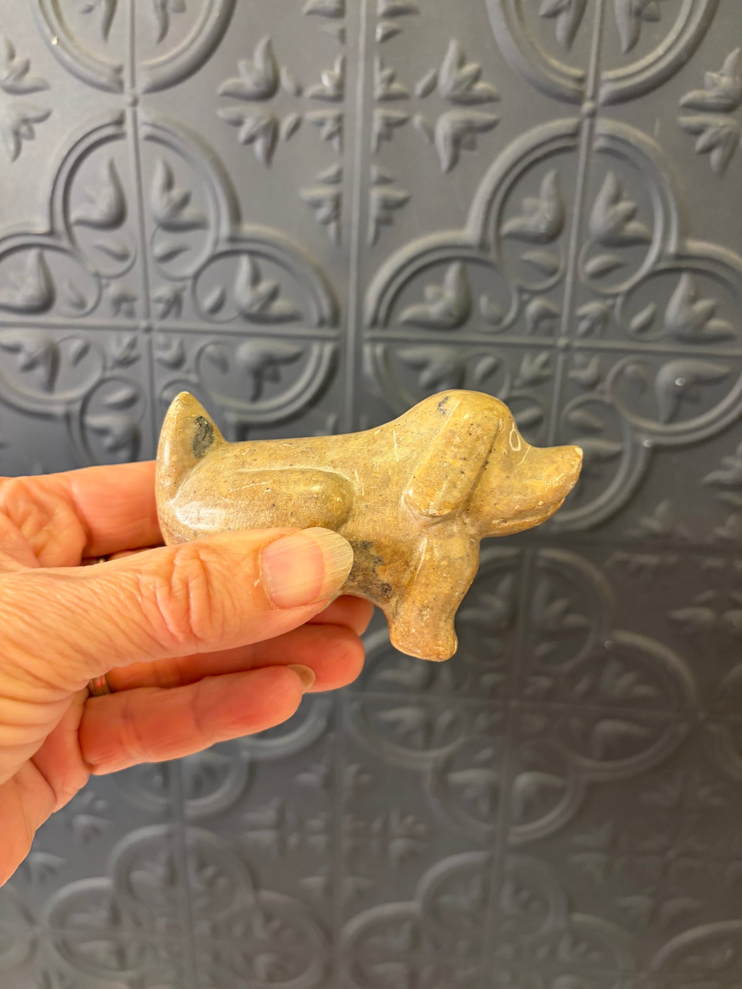 Carved Soapstone Dog