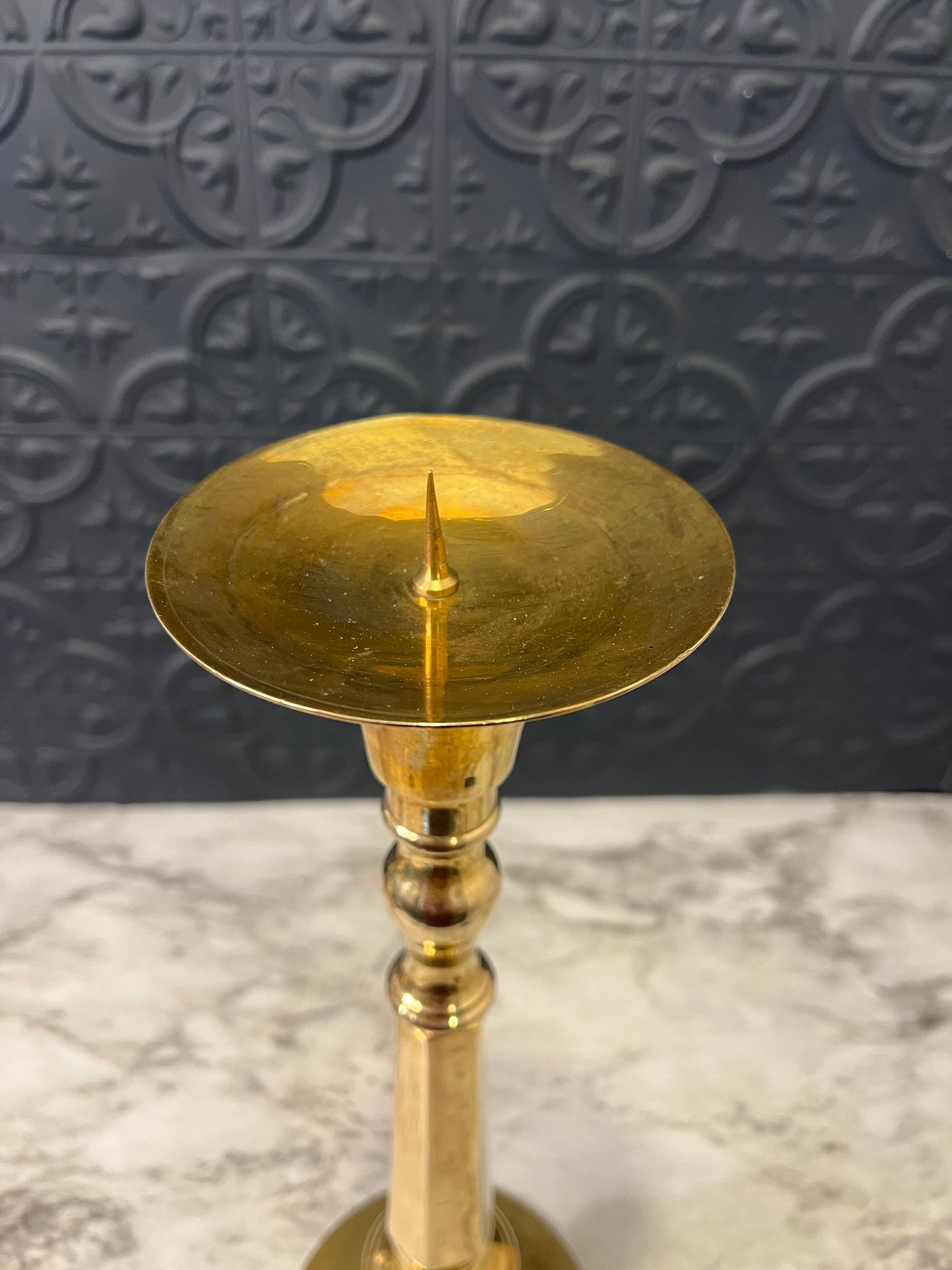 13.25 " Brass Pillar Holder