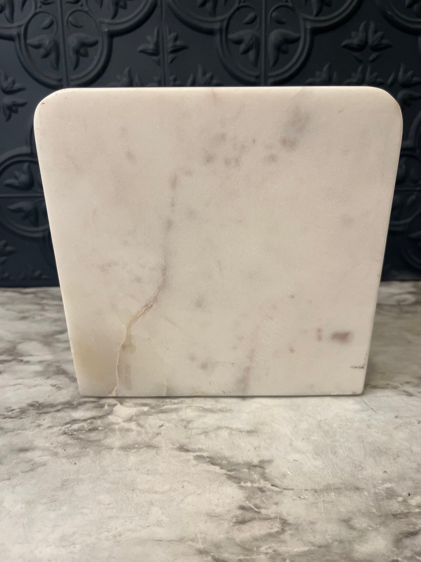 White Marble Napkin/Letter Holder