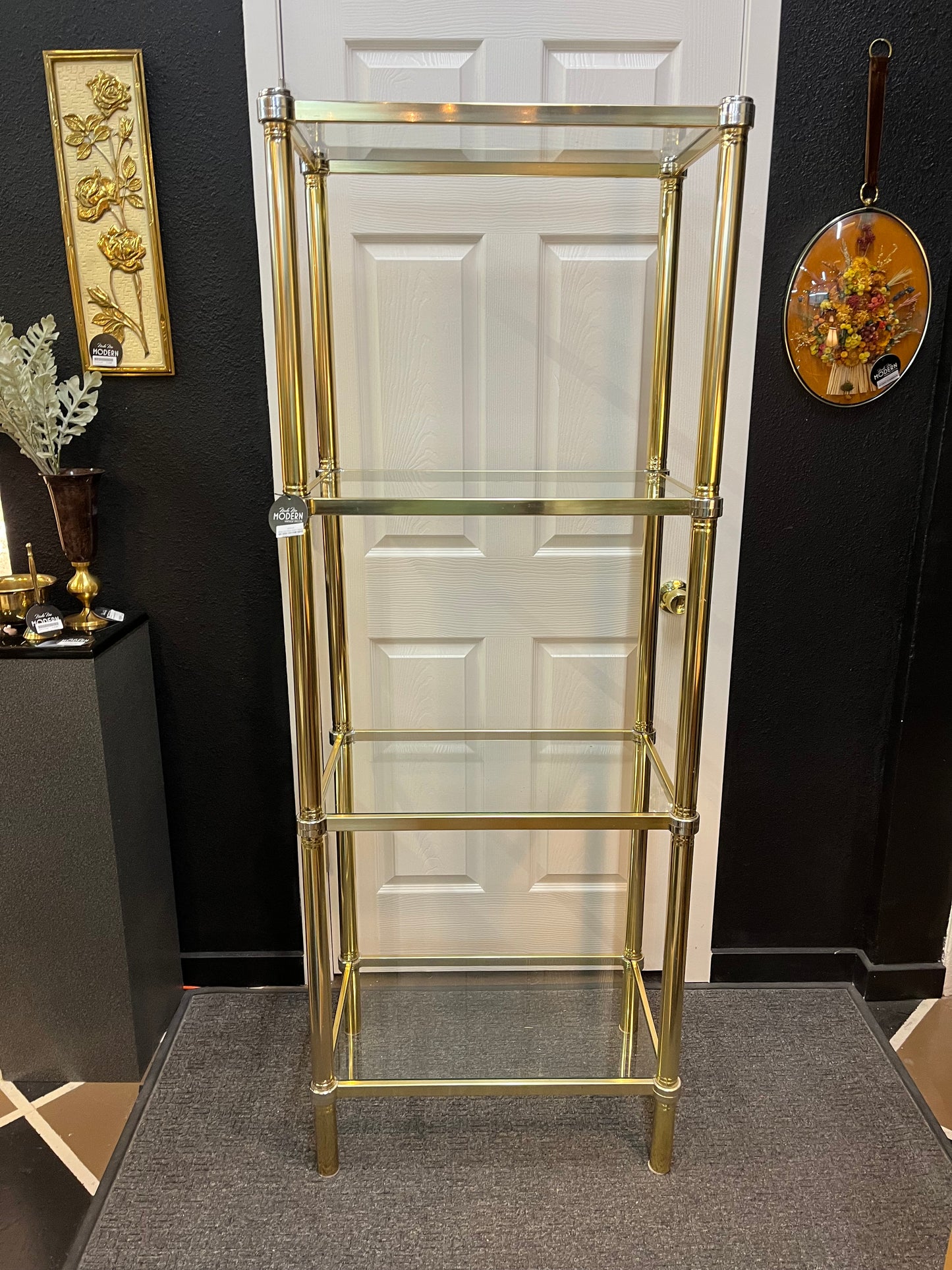 Brass and Glass Shelf 4 shelves