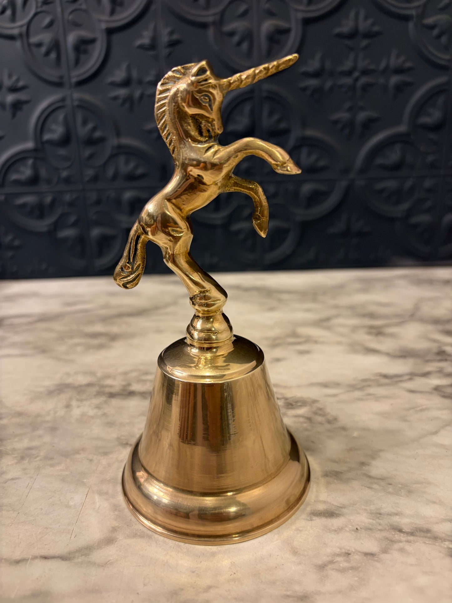 Goldtone Unicorn Bell