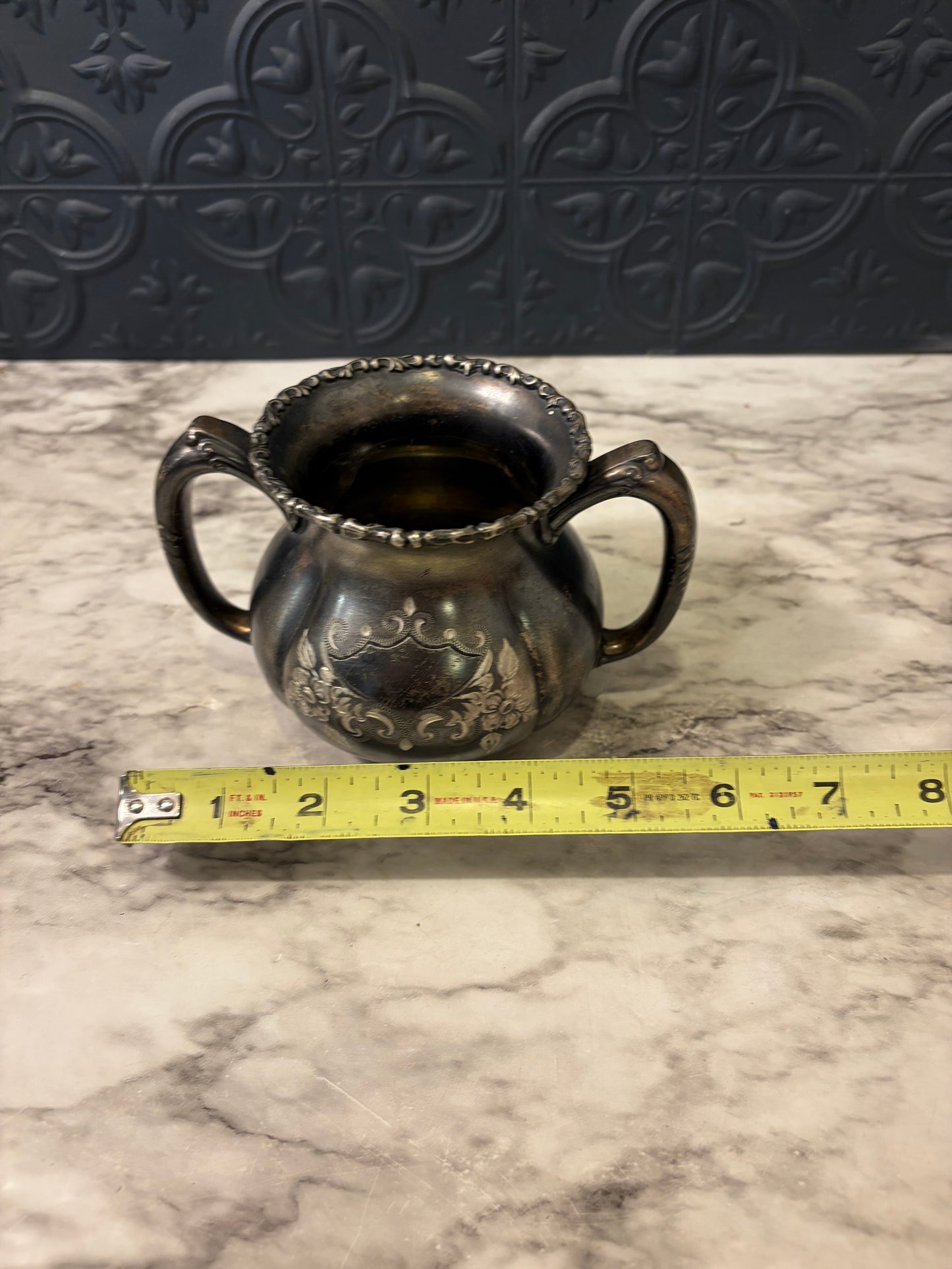 Barbour Quadruple Silverplate Sugar Bowl
