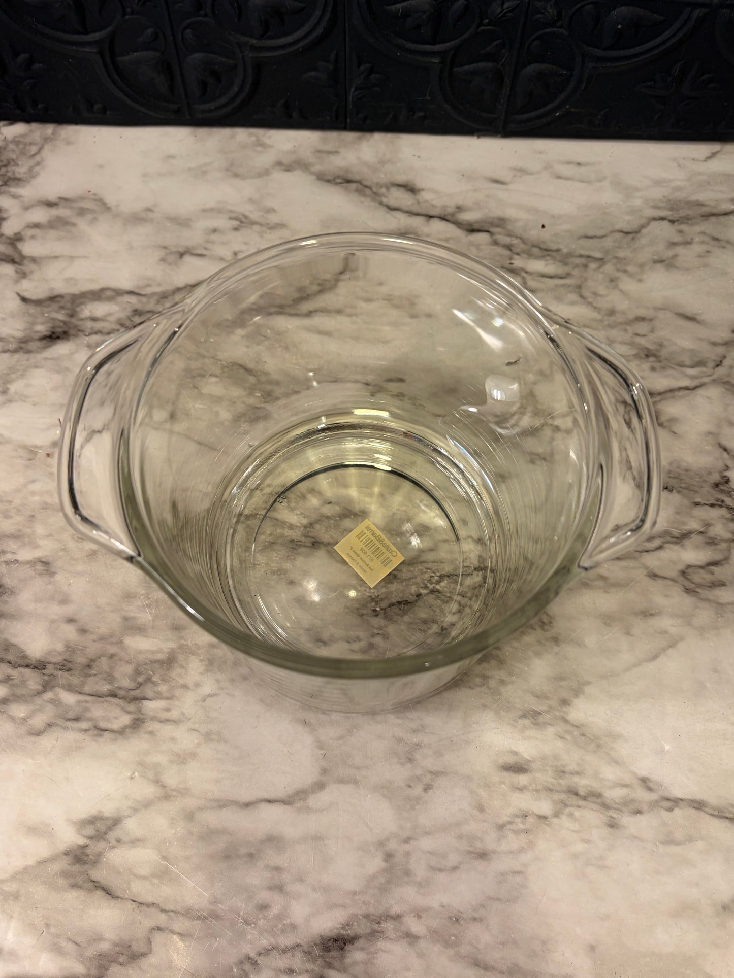 Crate and Barrel Glass Ice Bucket