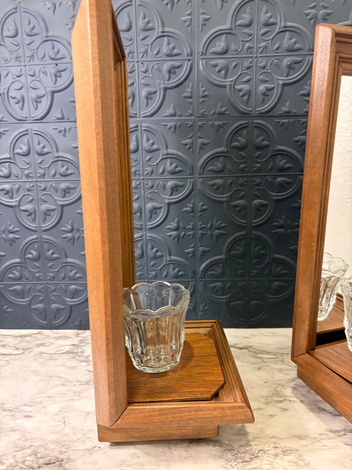 Set of 2 Wood Sconce/Planter shelf