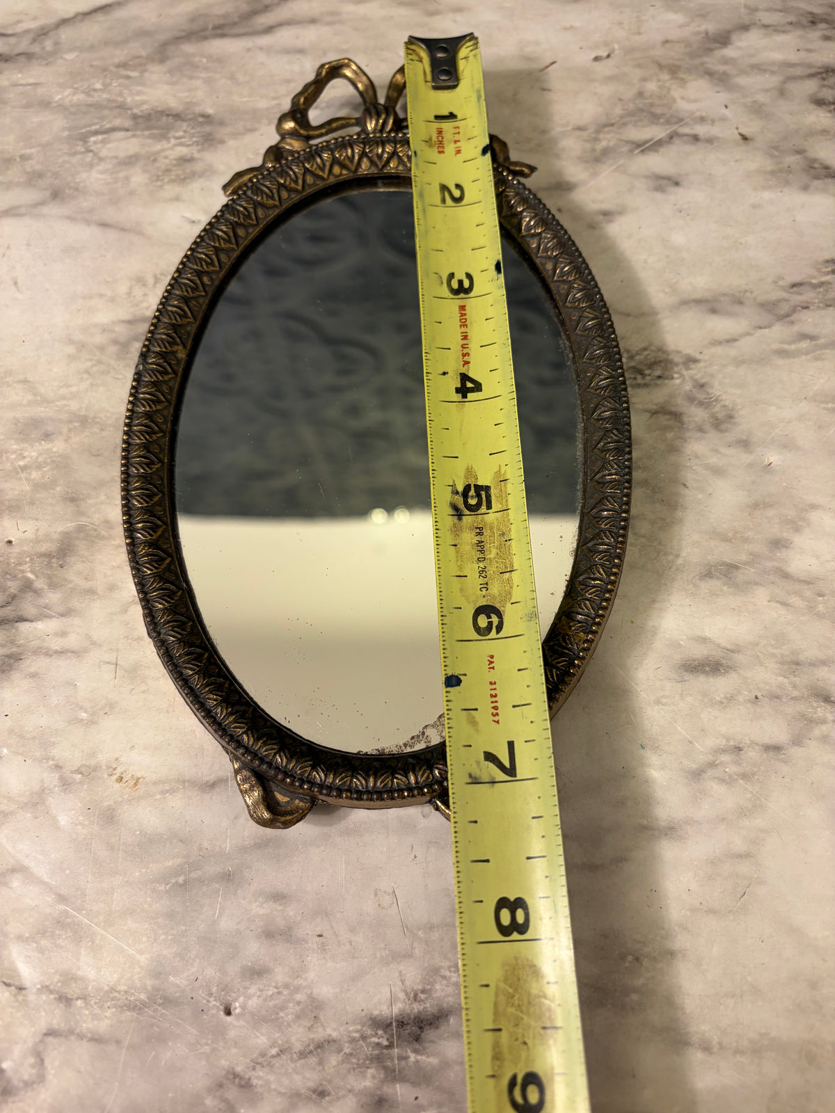 Oval Italian Mirror with Bow