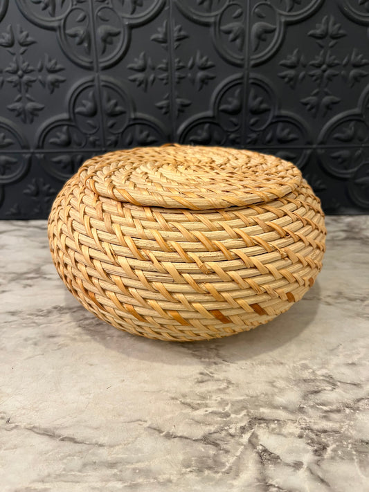 Round Hand Woven Seagrass Basket Large