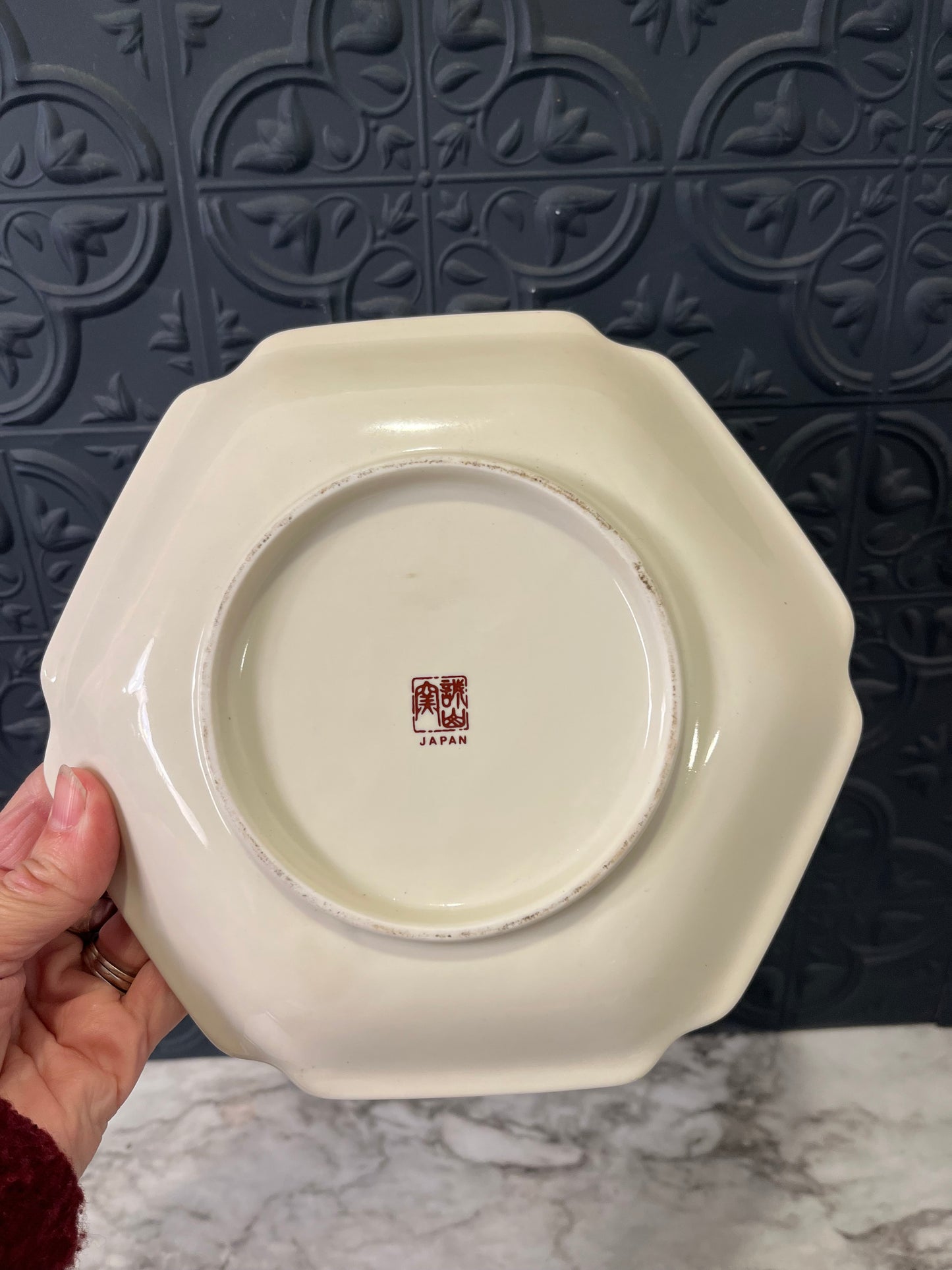 Vintage Japanese Hexagon Plate