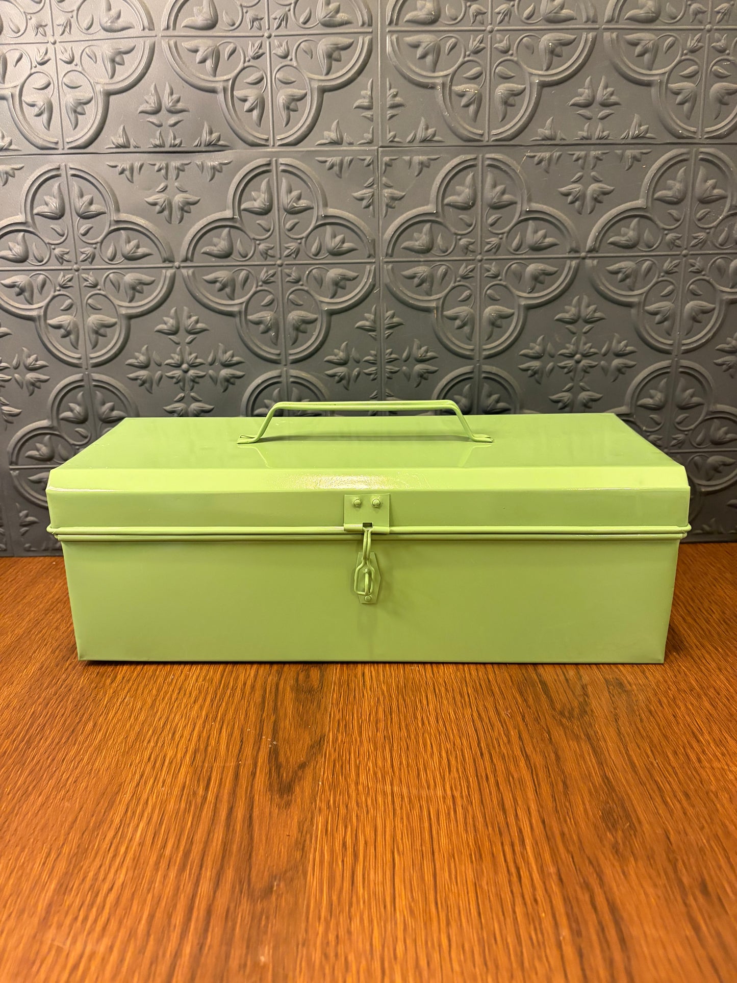 Avacado Green Metal Tool Box