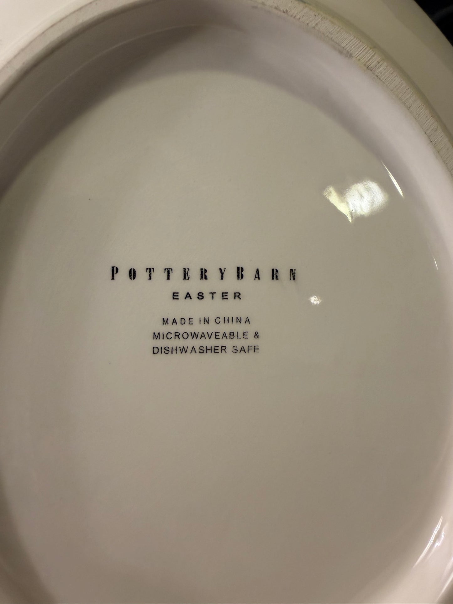 Set of 4 Pottery Barn Easter Egg Plates