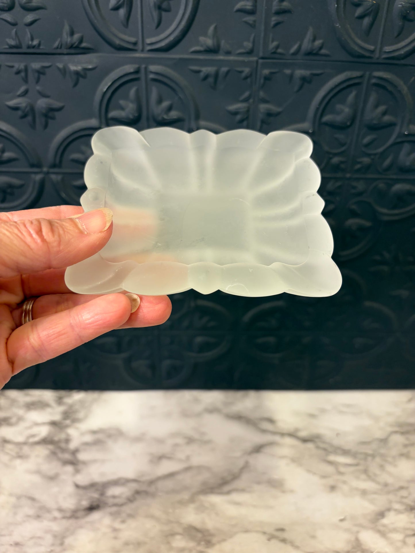 Frosted Satin Trinket dish