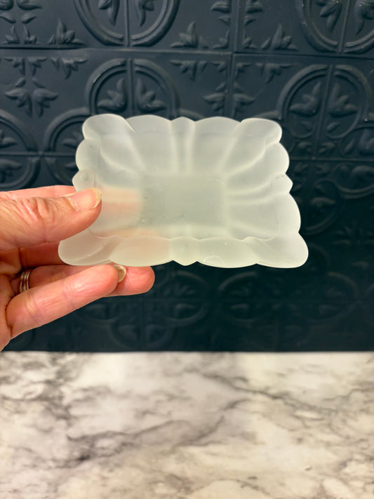 Frosted Satin Trinket dish