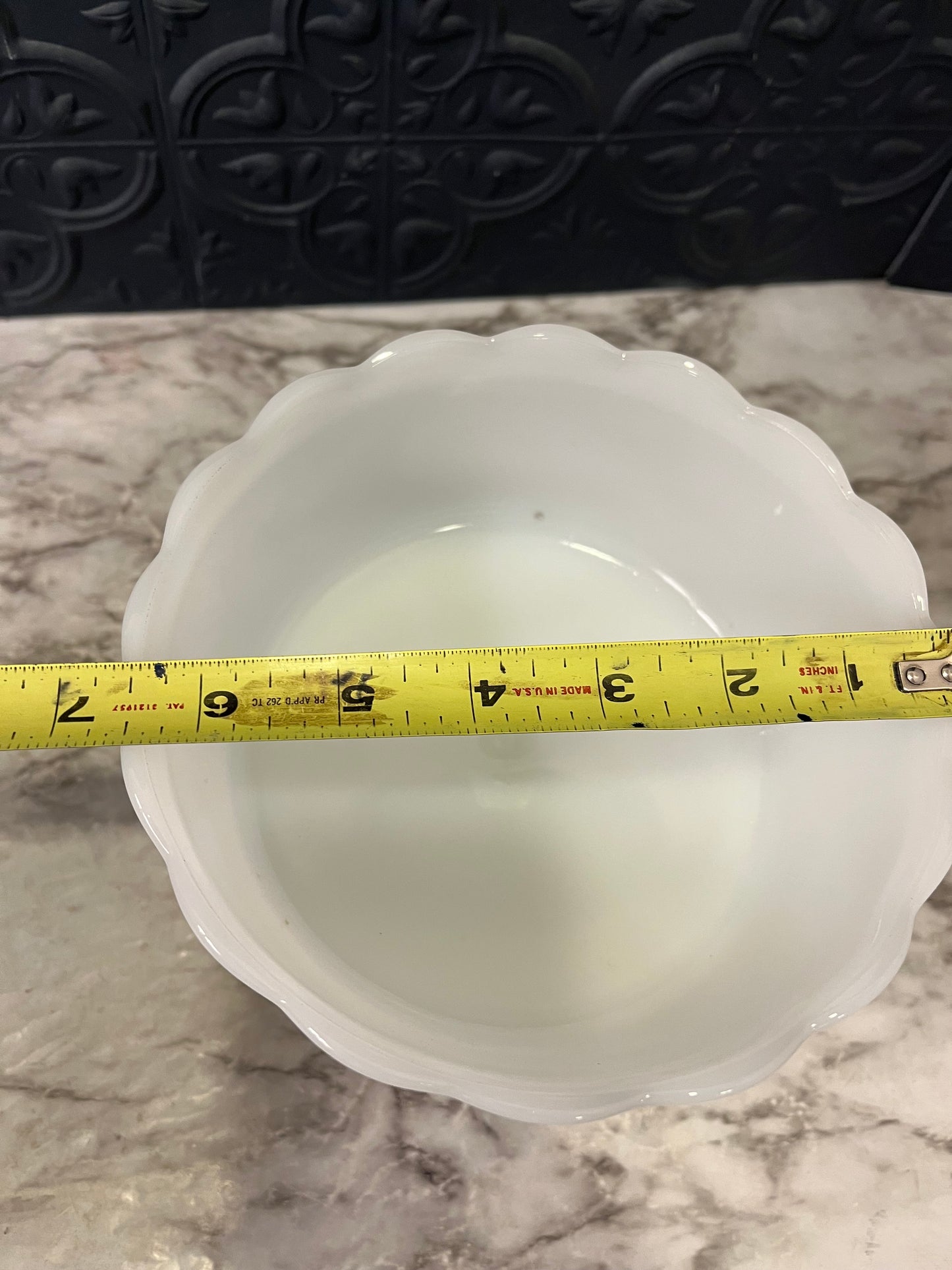 EO Brody Milk Glass Pedestal Bowl