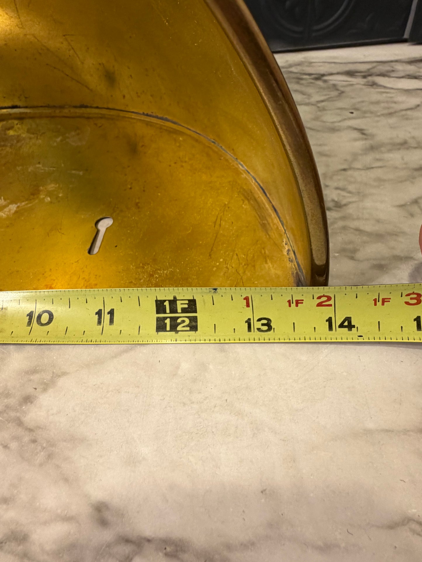 Large Brass Wall Pocket