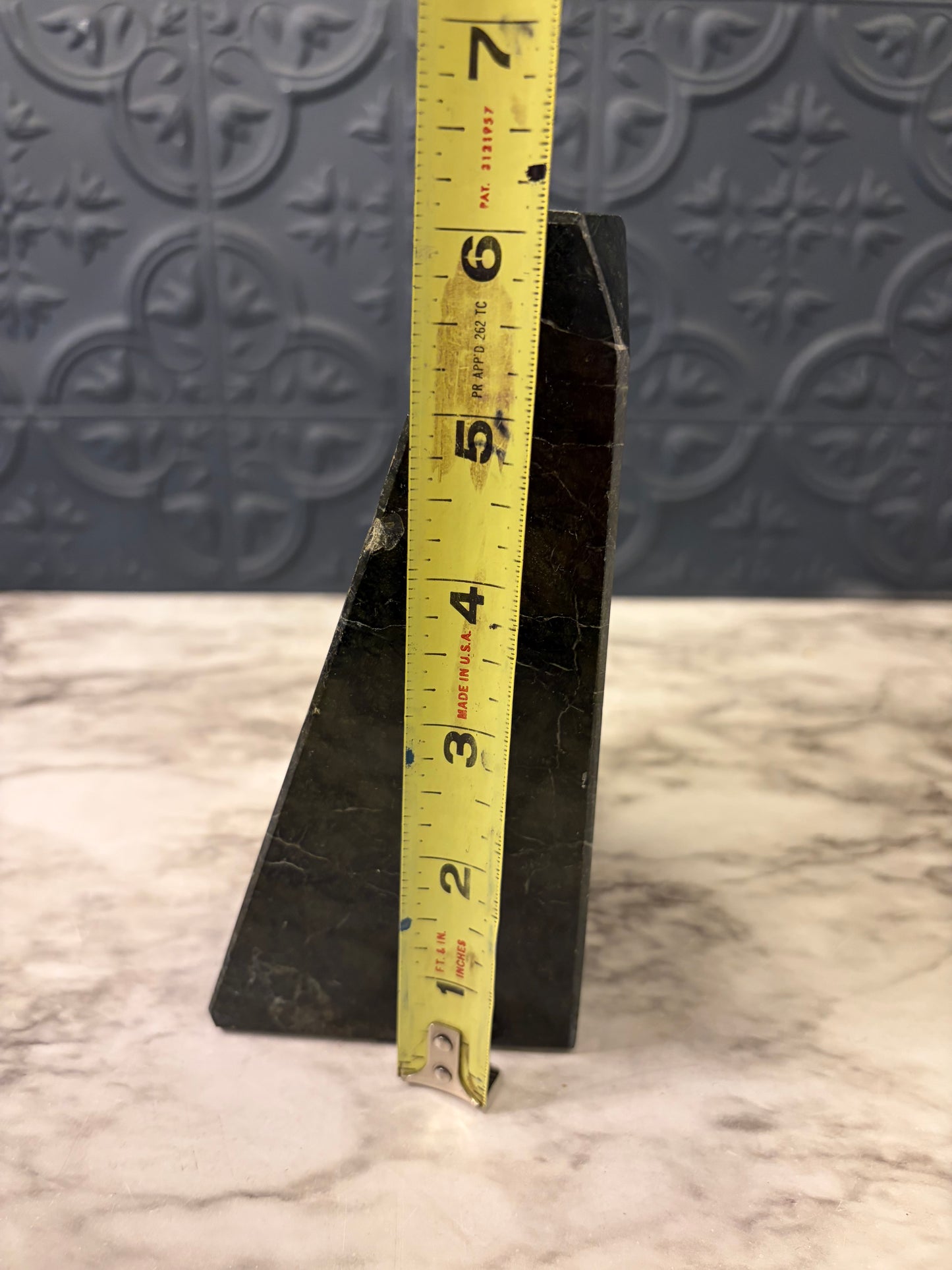 Black Marble Bookend Only one