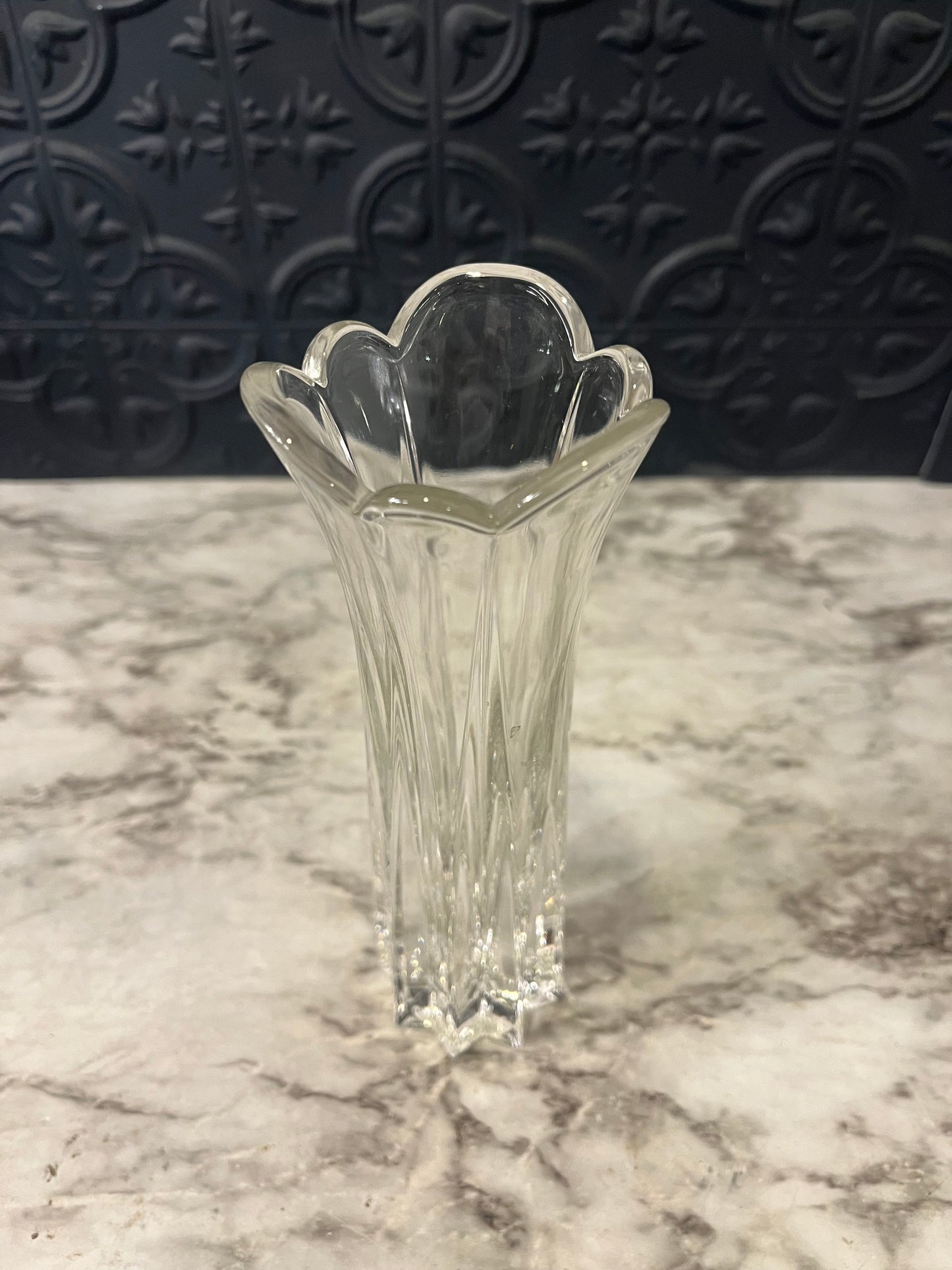 Crystal Glass Mikasa 8" bud Vase