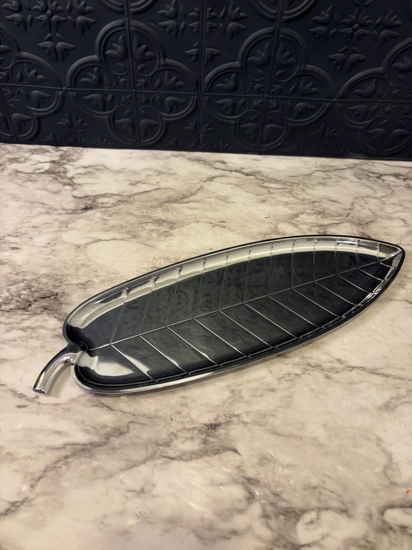 Stainless Banana Leaf Tray