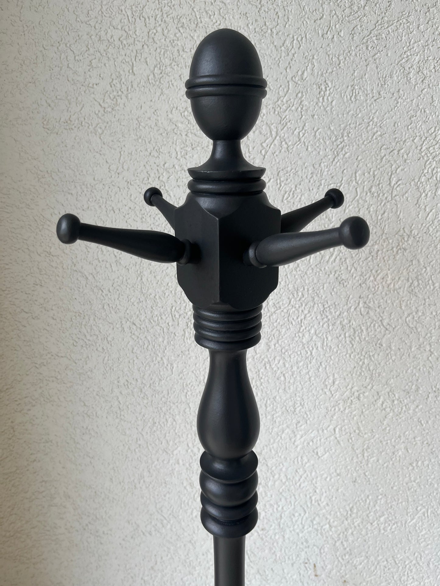 57" Painted Grey Coat Rack