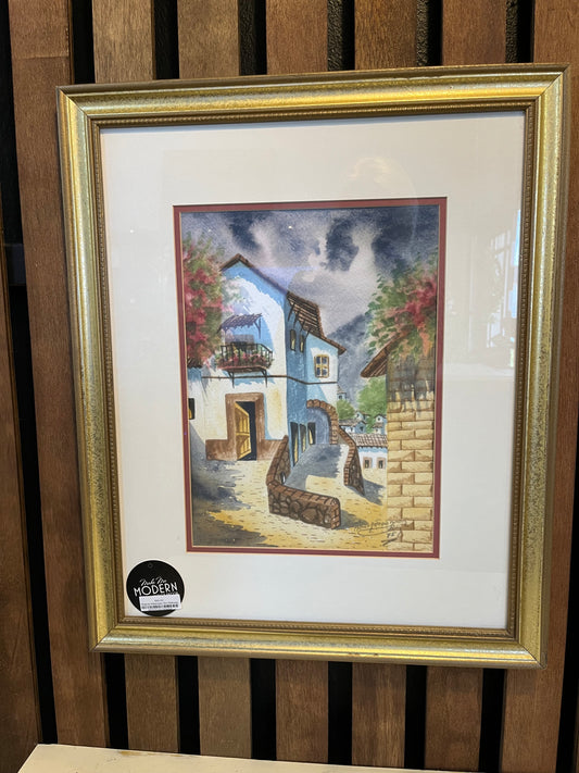 Original Watercolor Dirt Pathway