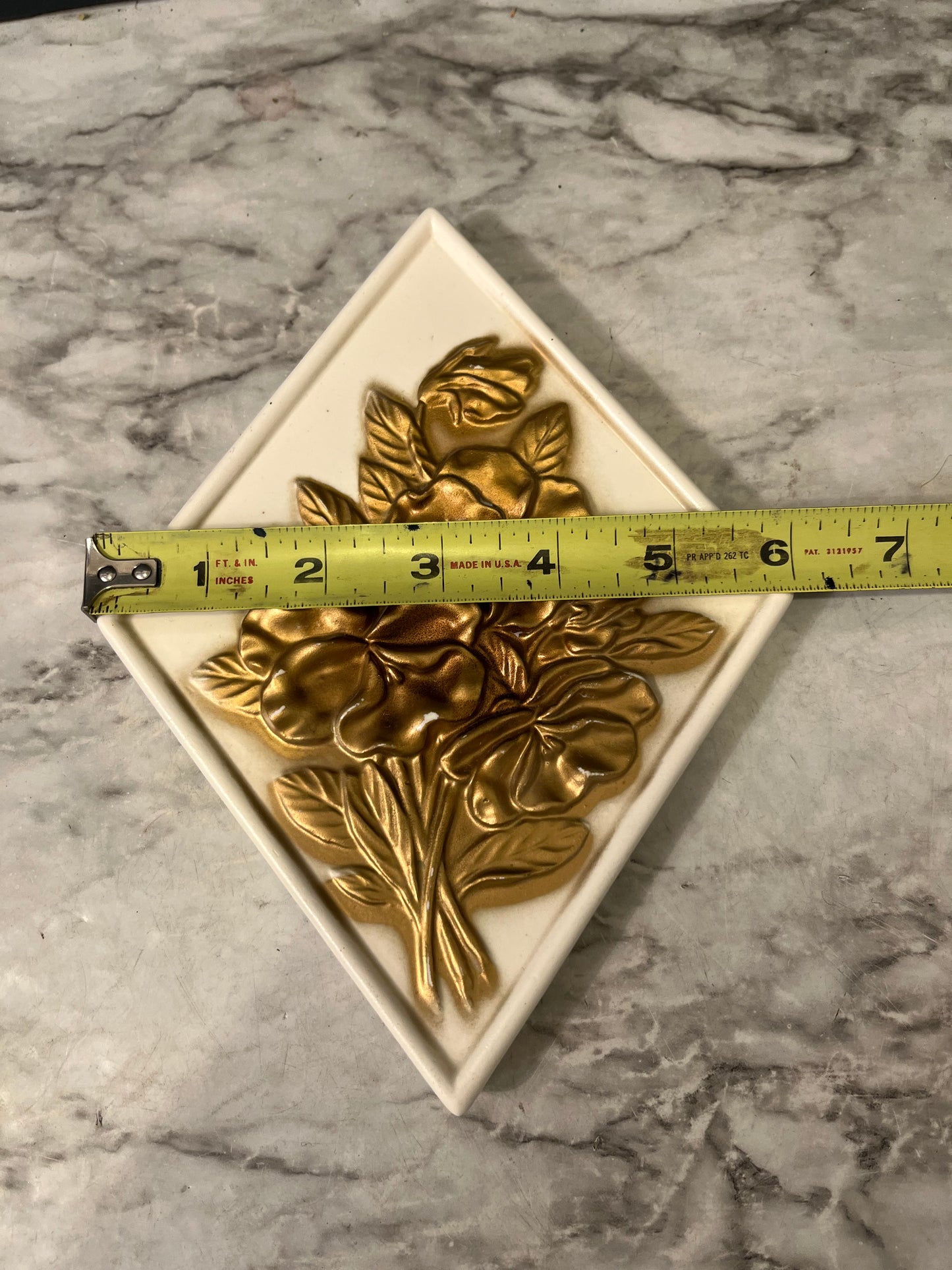 Ardco White and Gold Pansy