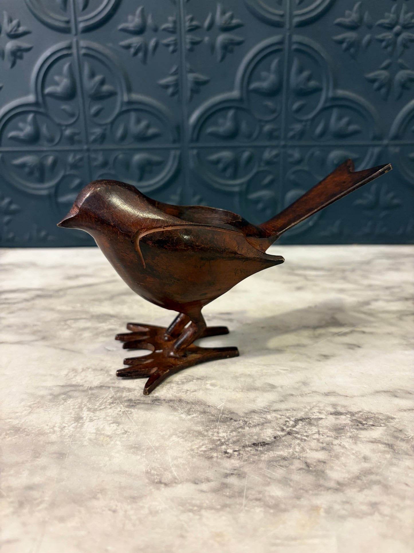 Metal Bird Votive Holder
