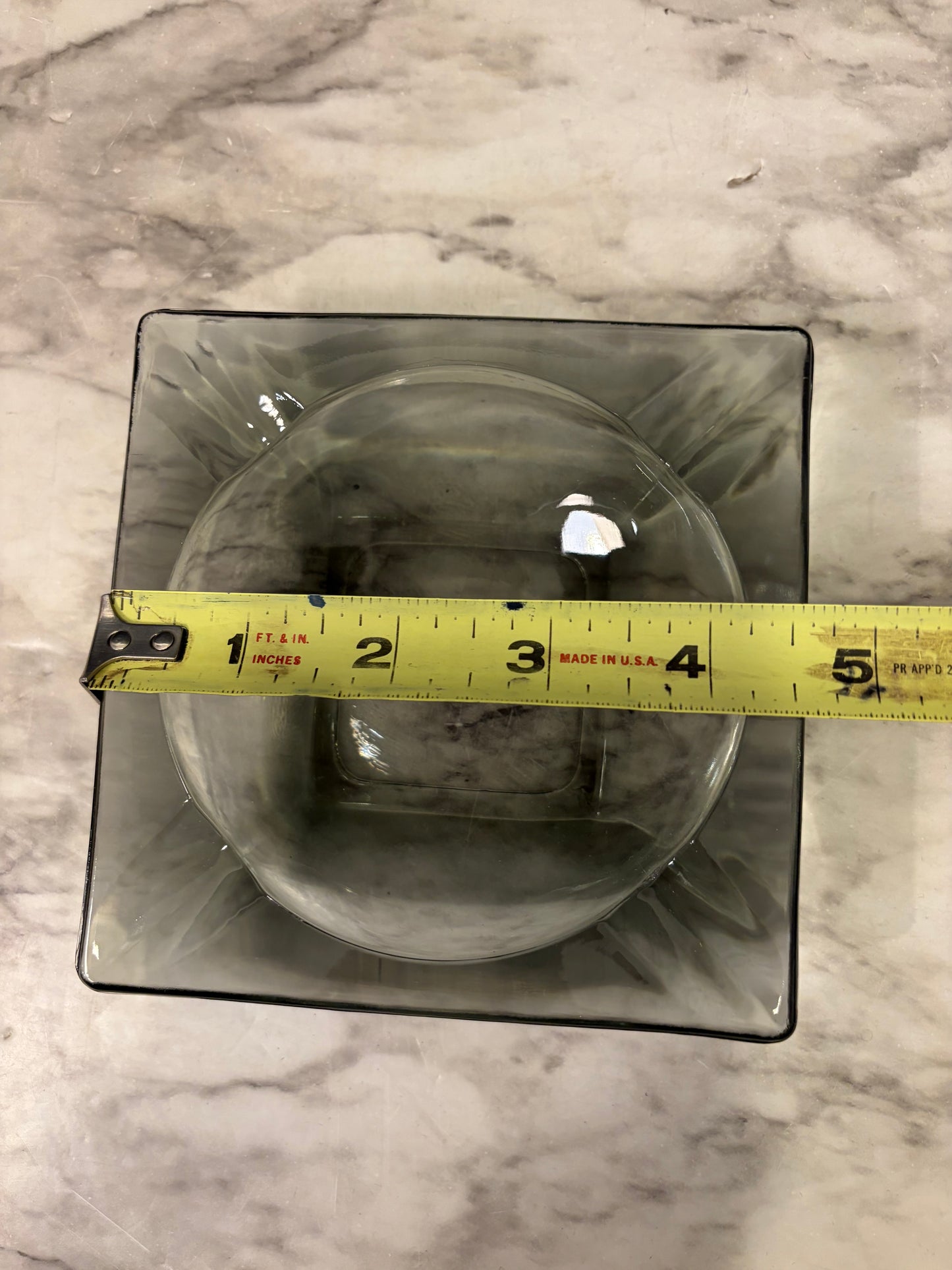Square Smoke Glass Ashtray
