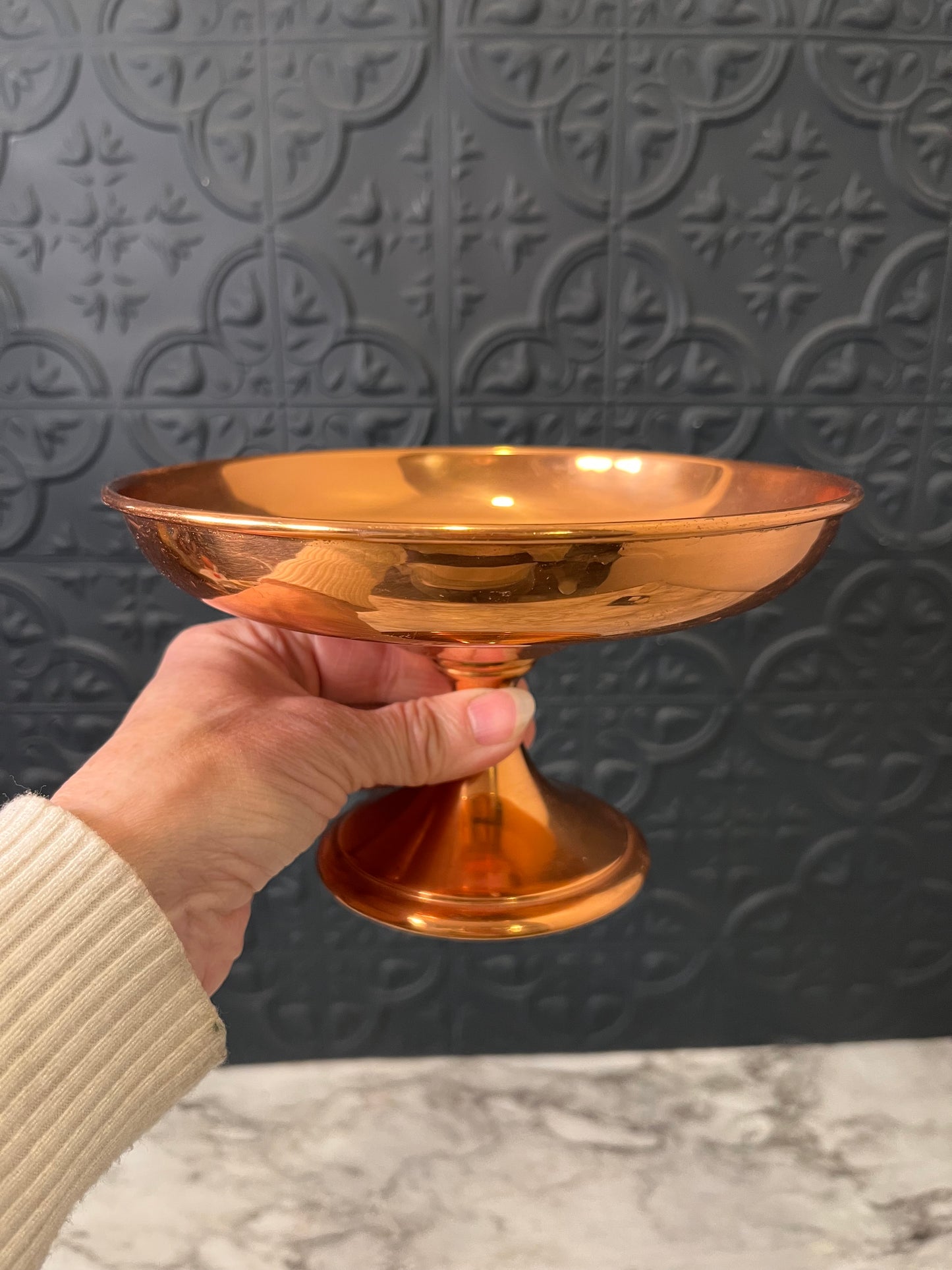 Coppercraft Pedestal Bowl Compote
