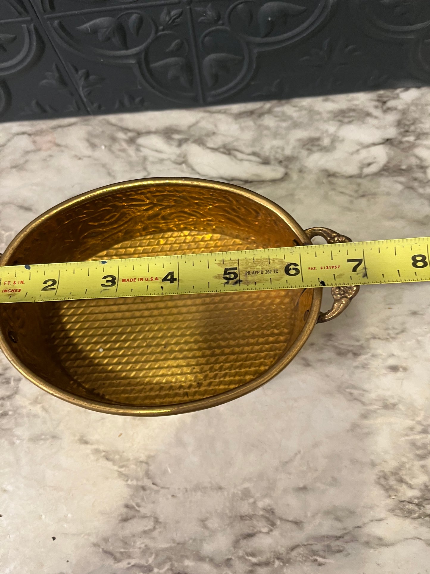 Brass Planter with Handles 6.5"
