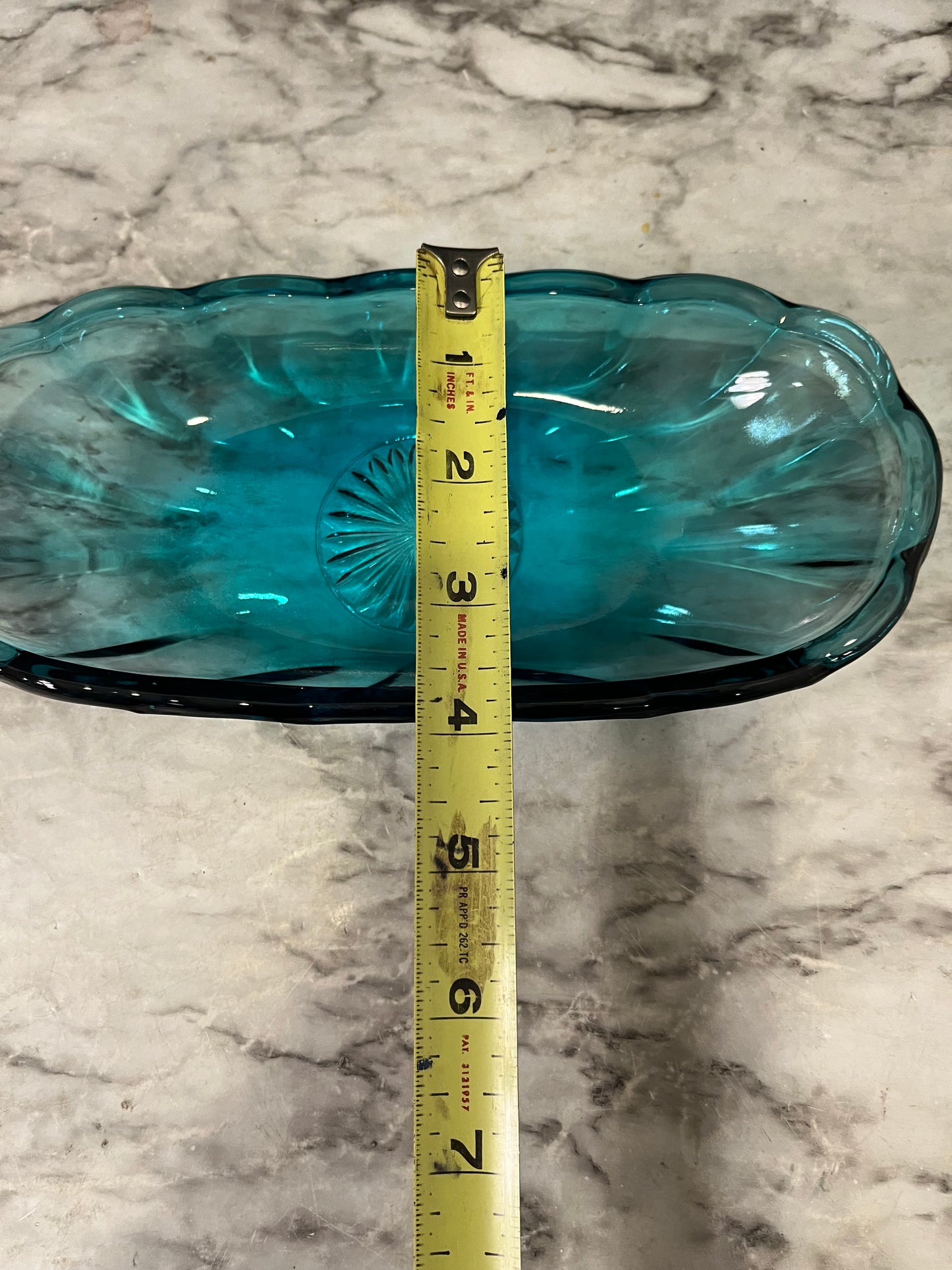 Anchor Hocking Blue Glass Oval Dish