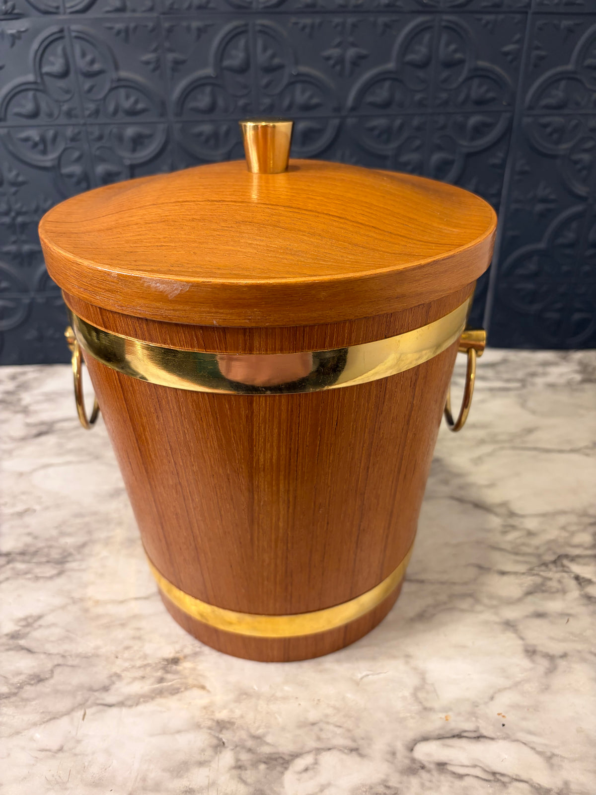 Mid Century Teak Ice Bucket