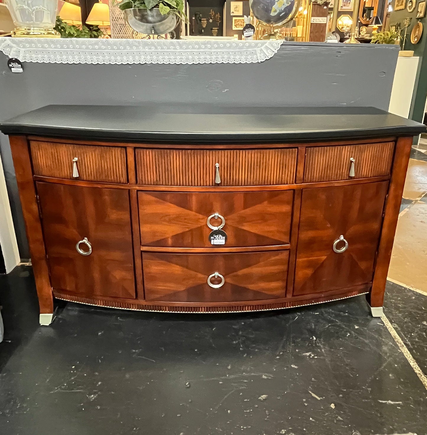 Cherry Buffet with Painted Black Top