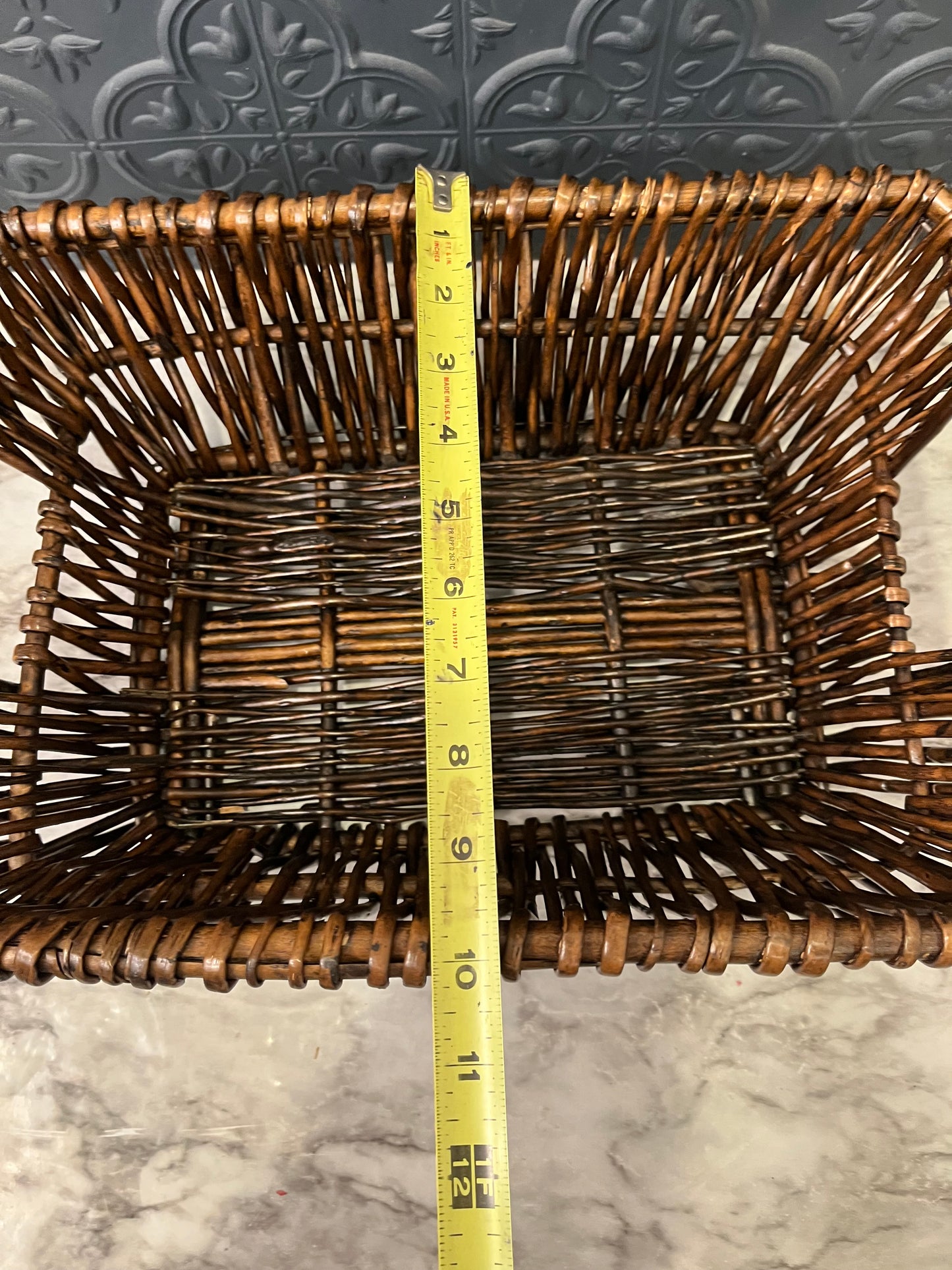 Dark Rectangle Basket with Handles