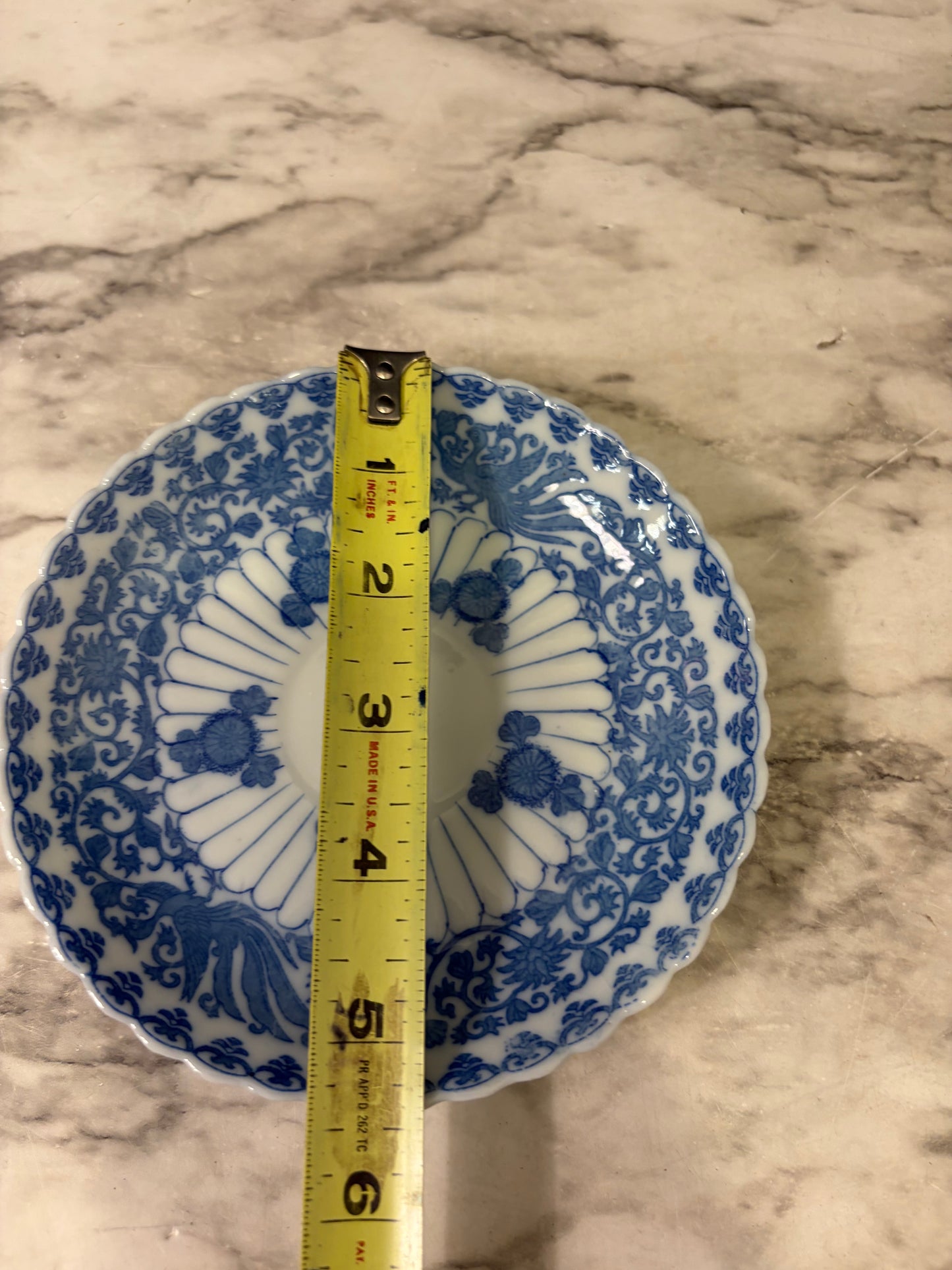Blue and white Plate 5.25"