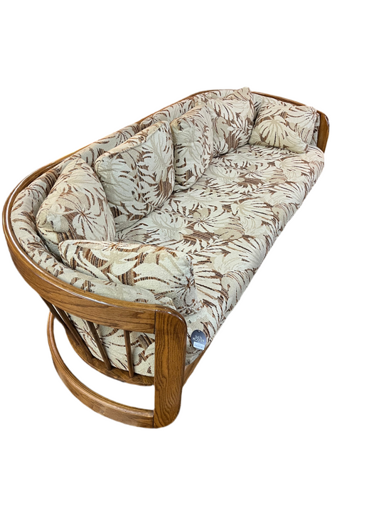 1970's Oak Bentwood Sofa by Howard