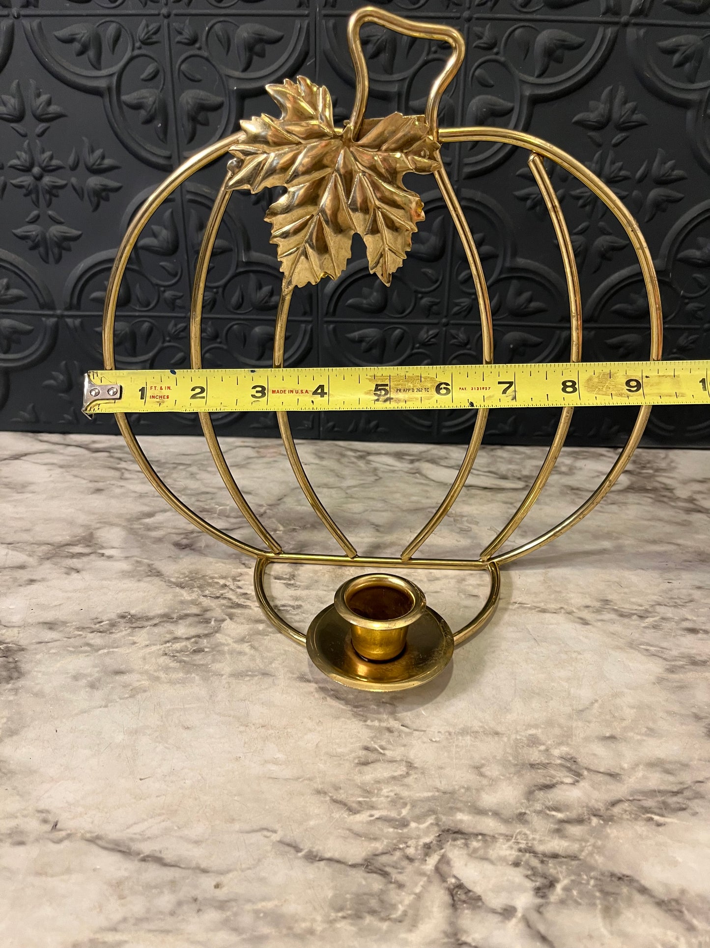Brass Pumpkin Candle Holder/Sconce