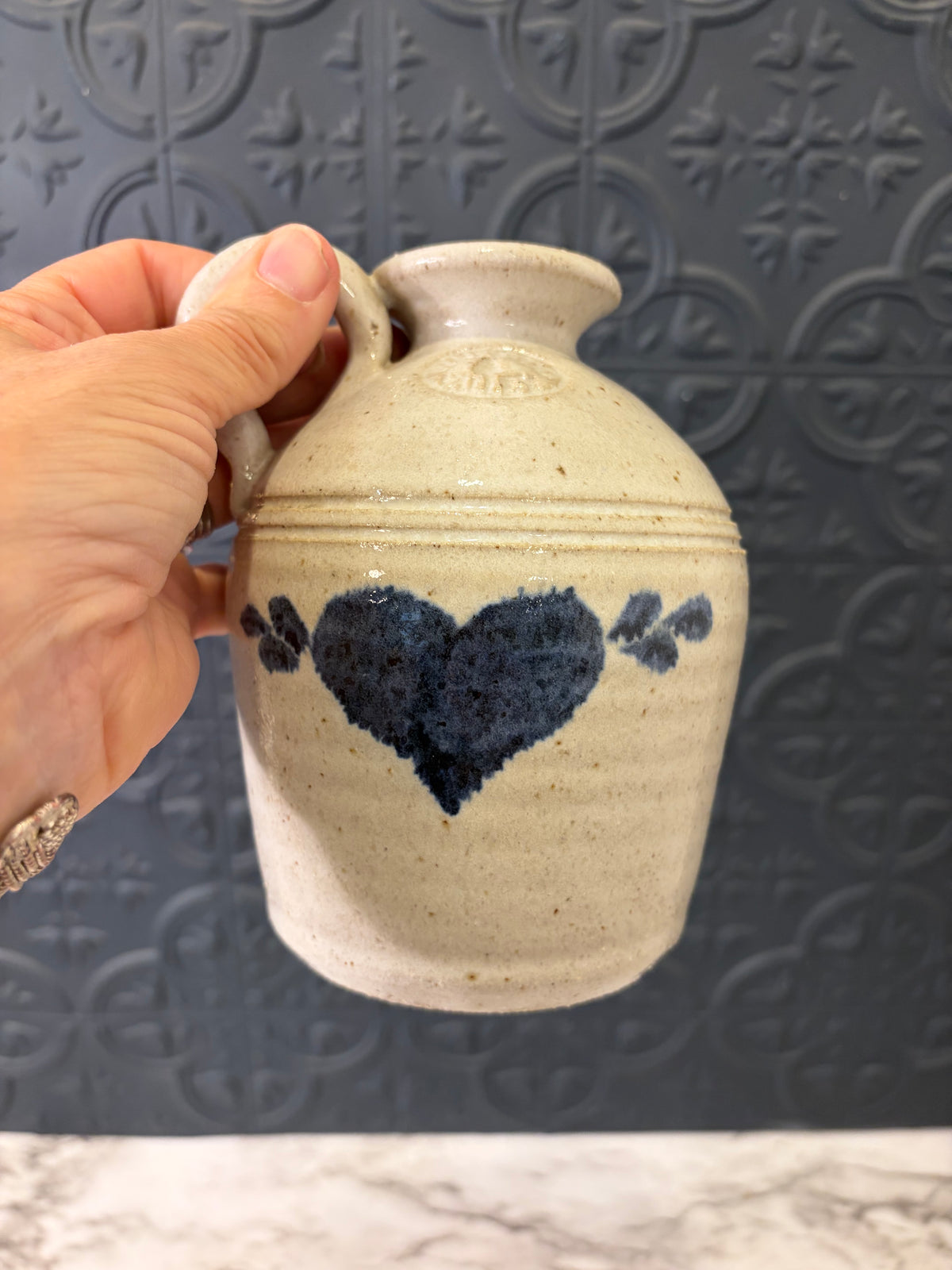 Pinewood Valle Pottery Jug with Heart
