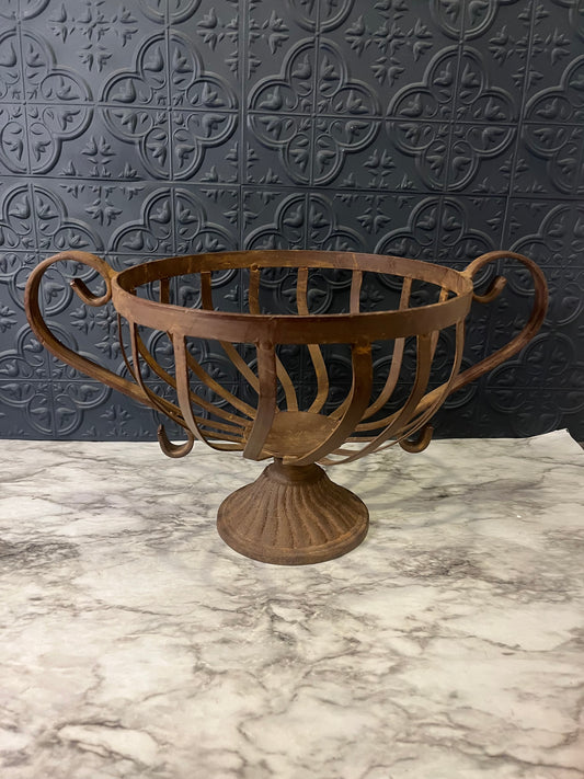 Wrought Iron Metal Basket Plant Pot