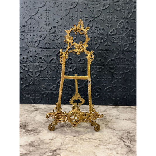 Ornate brass easel - as is