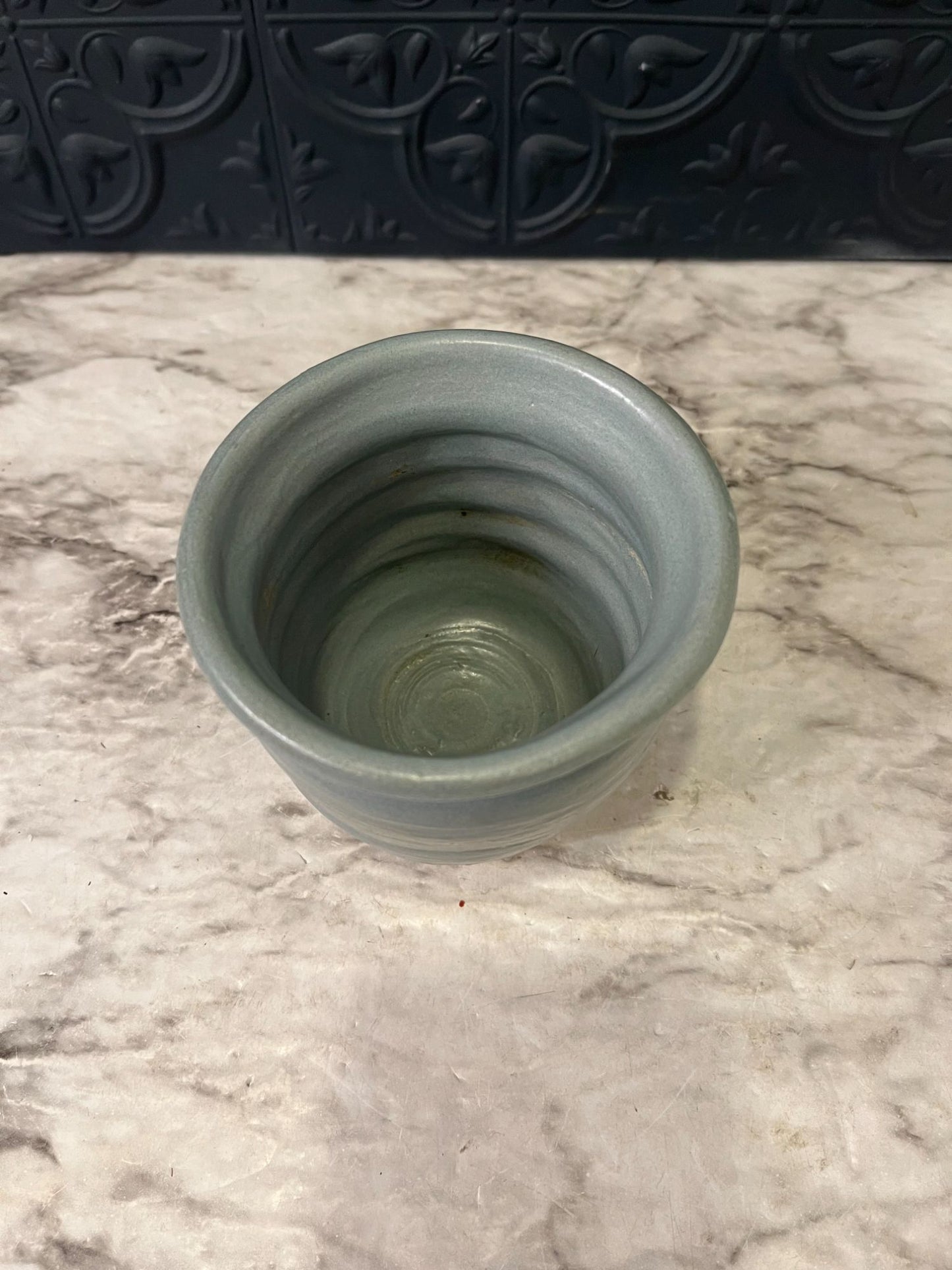 Small Blue Pottery Planter