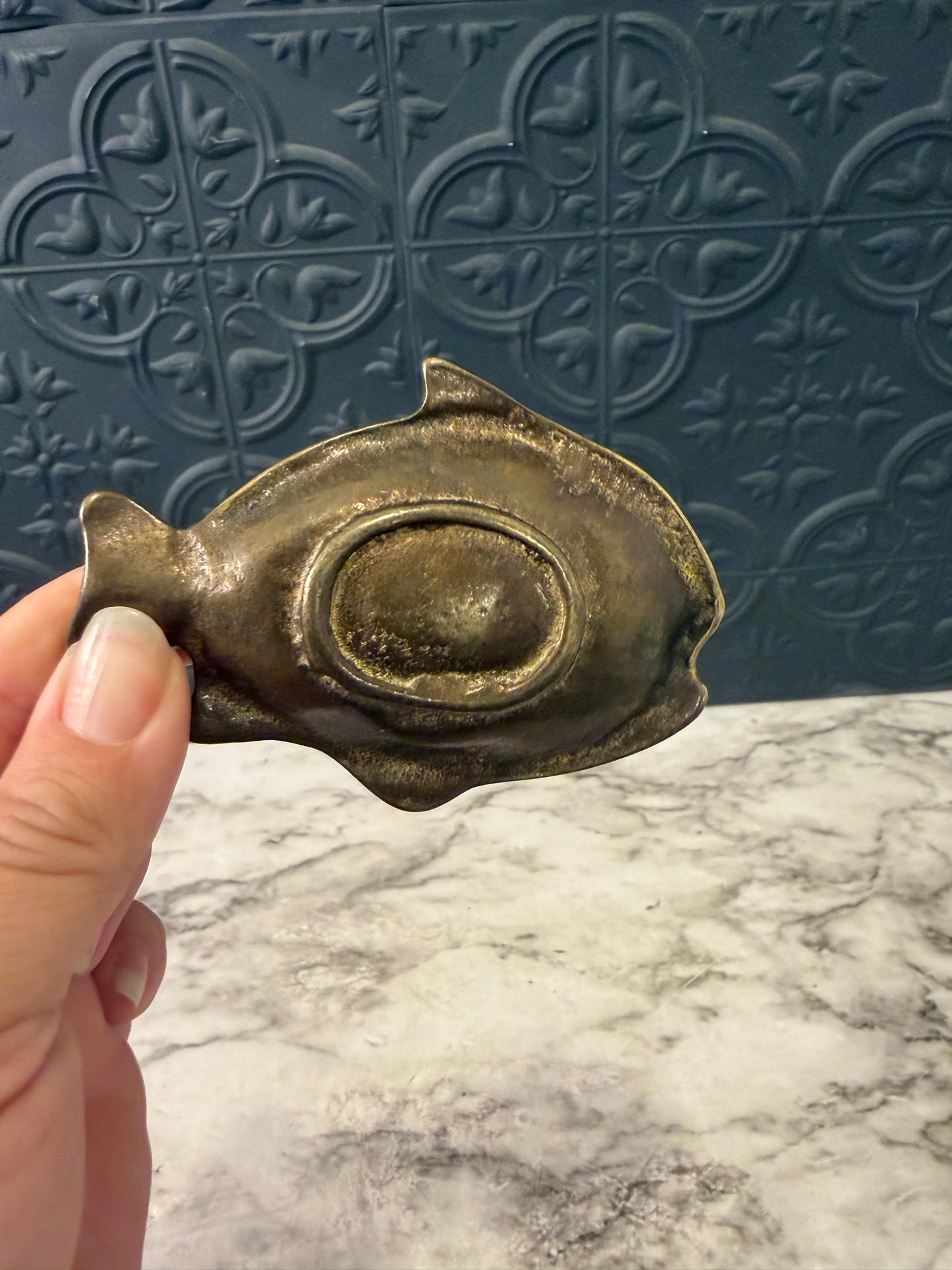 Brass Fish Ashtray Small
