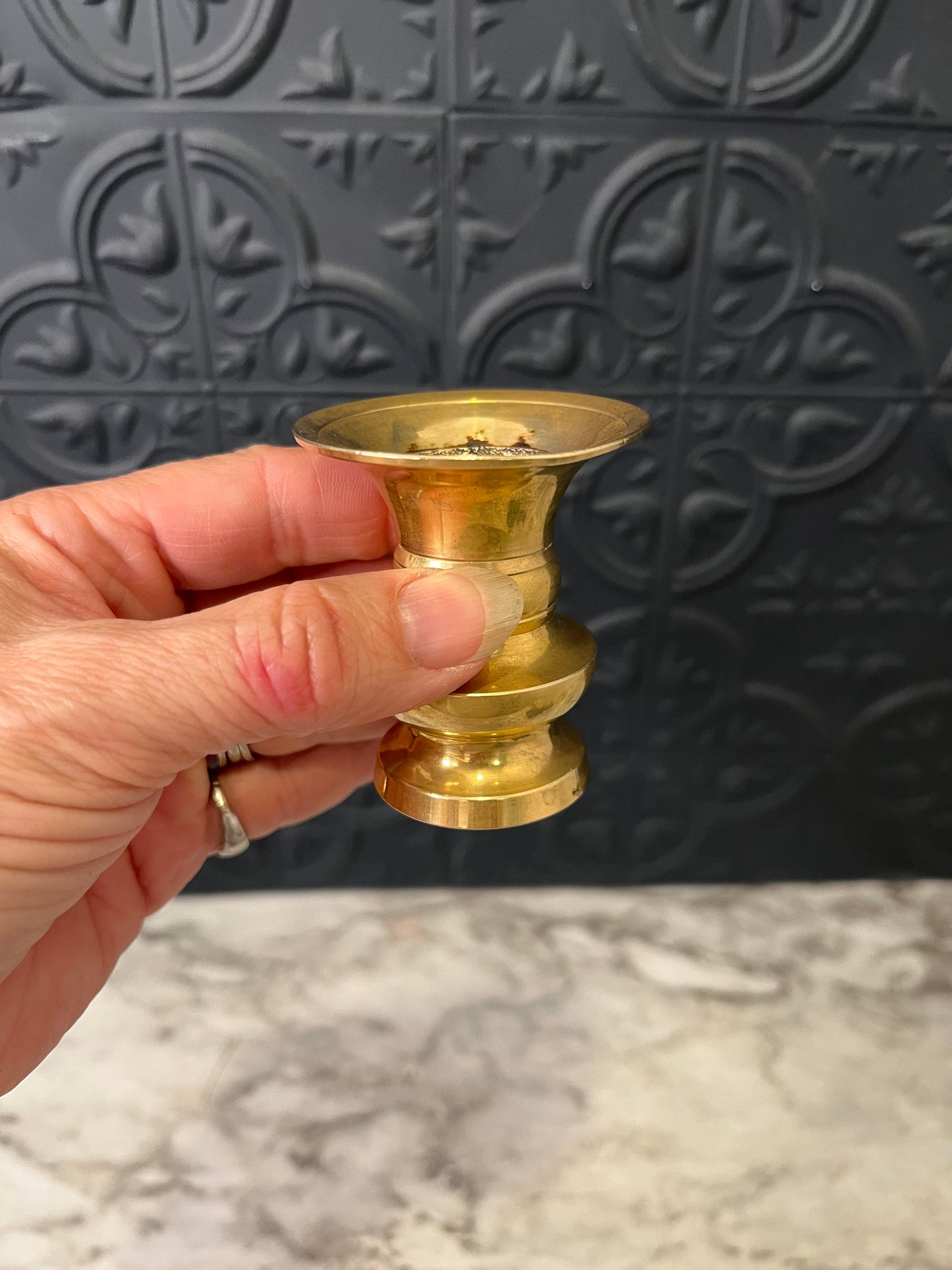 Mini Brass Vase Trumpet Style