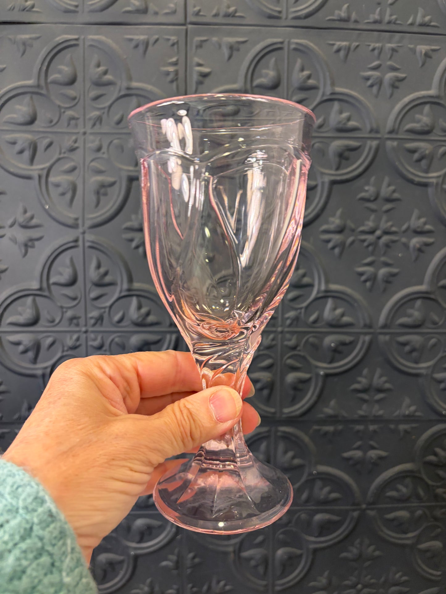 Noritake Sweet Swirl Pink set of 6 Glasses