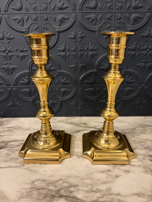 Set of 2 Valsan Brass Candle holders