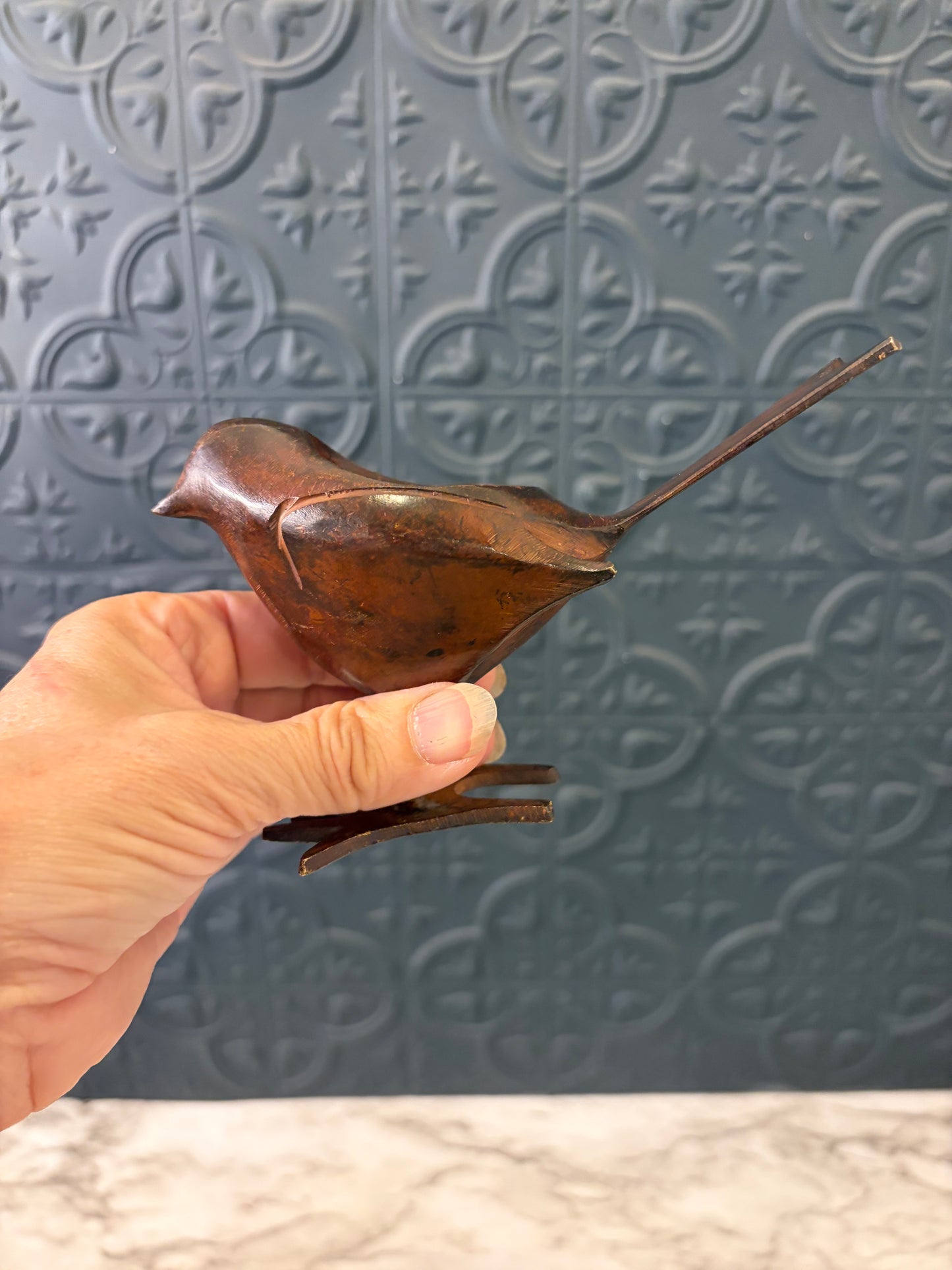 Metal Bird Votive Holder