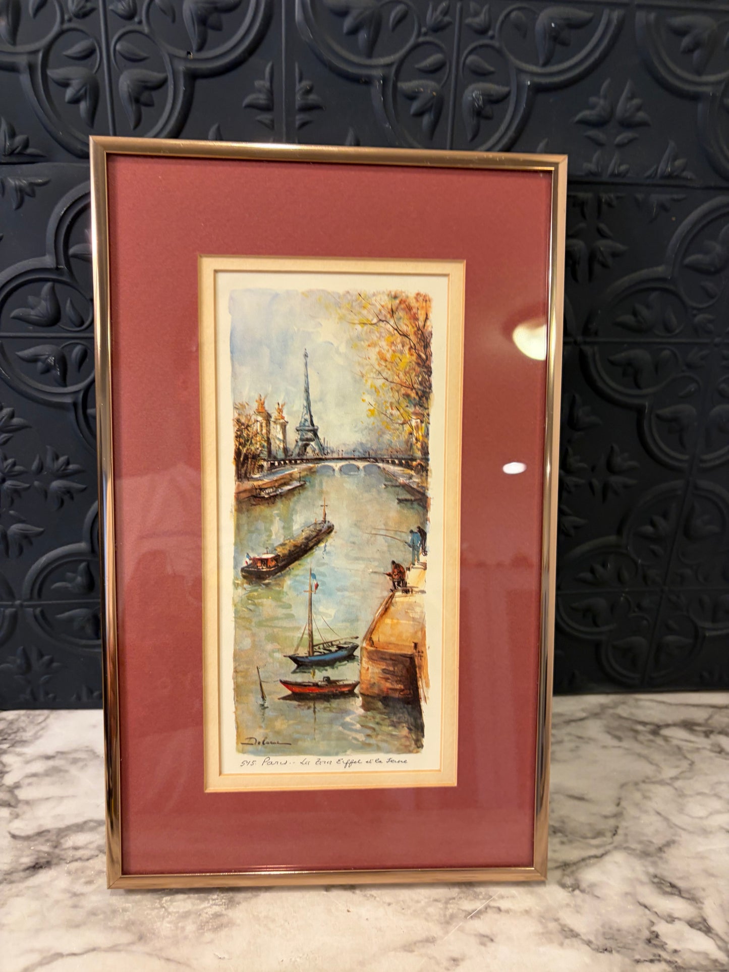 Paris - La Tour Eiffel et la Siene Framed Print