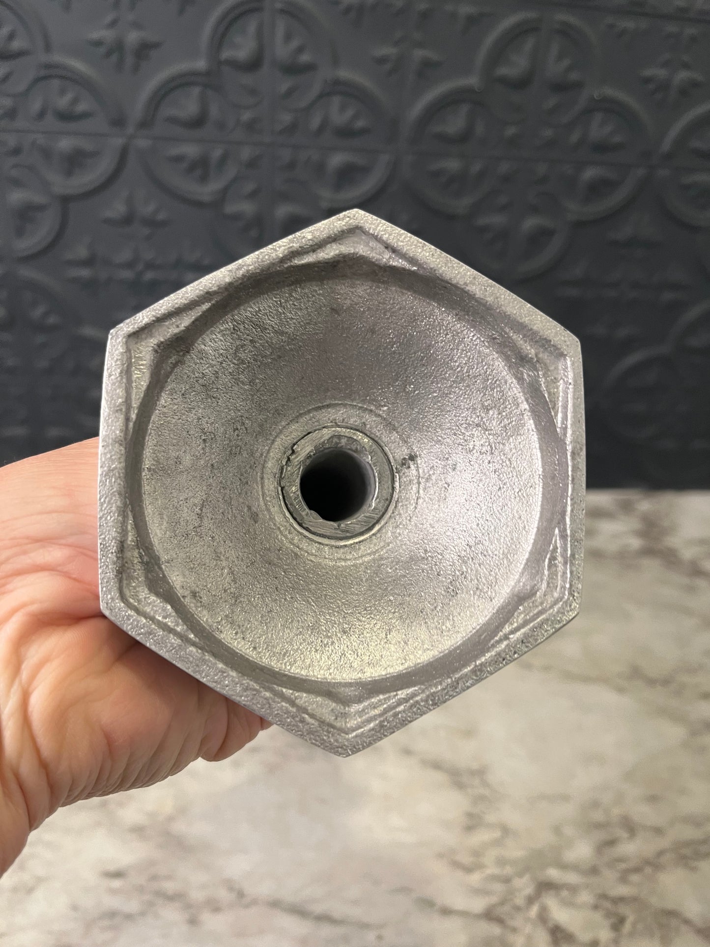 Spiral Aluminum Candle holder 9"